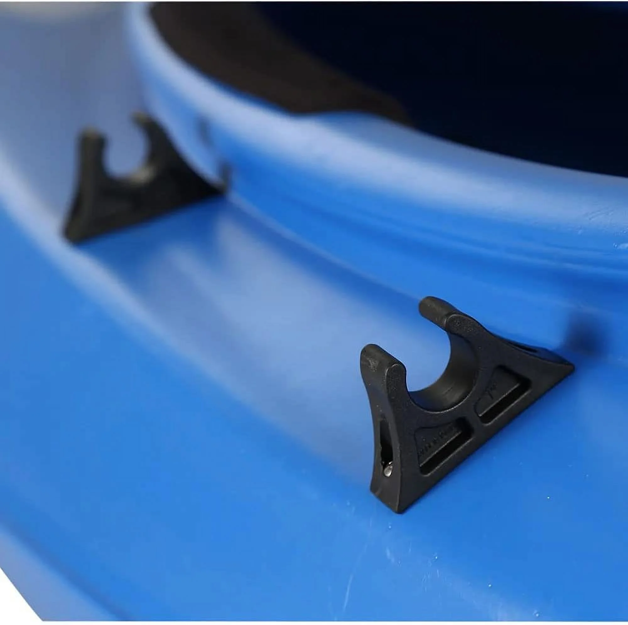 Canoe Kayak Paddle Holder Clips - Black With Mounting Hardware