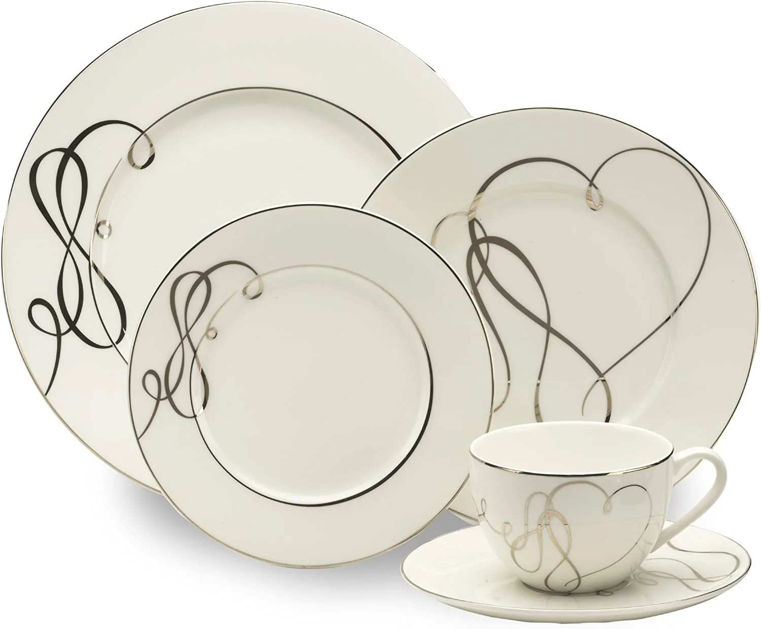 DIQIN · 5-Piece Place Setting, Service for 1,Silver