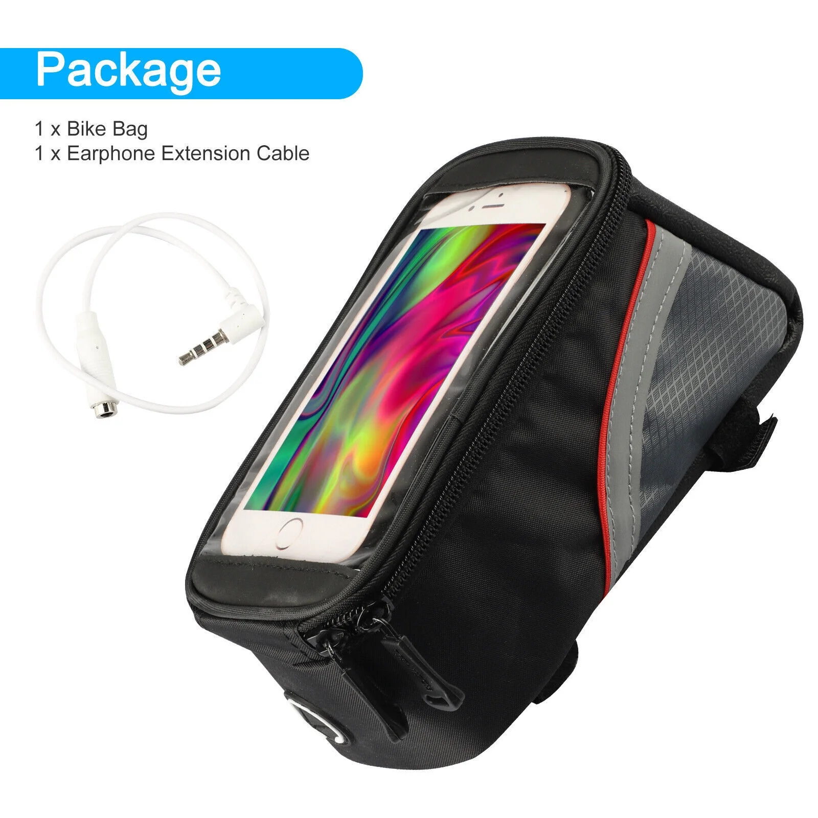 Waterproof Bicycle Frame Tube Front Top Bag MTB Bike Cycling Touch Phone Holder