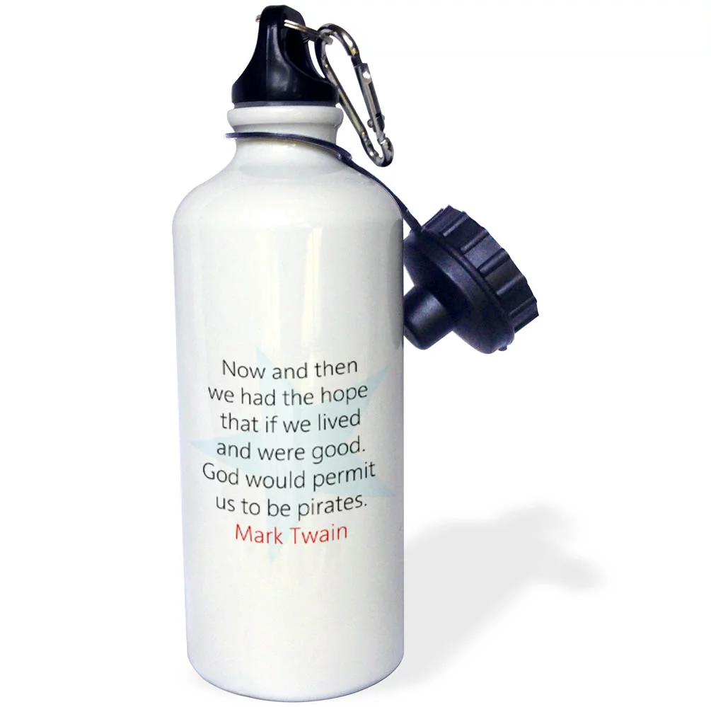 3dRose Mark Twain Quotes - Now and then we had the hope - Straw Water Bottle, 21-ounce