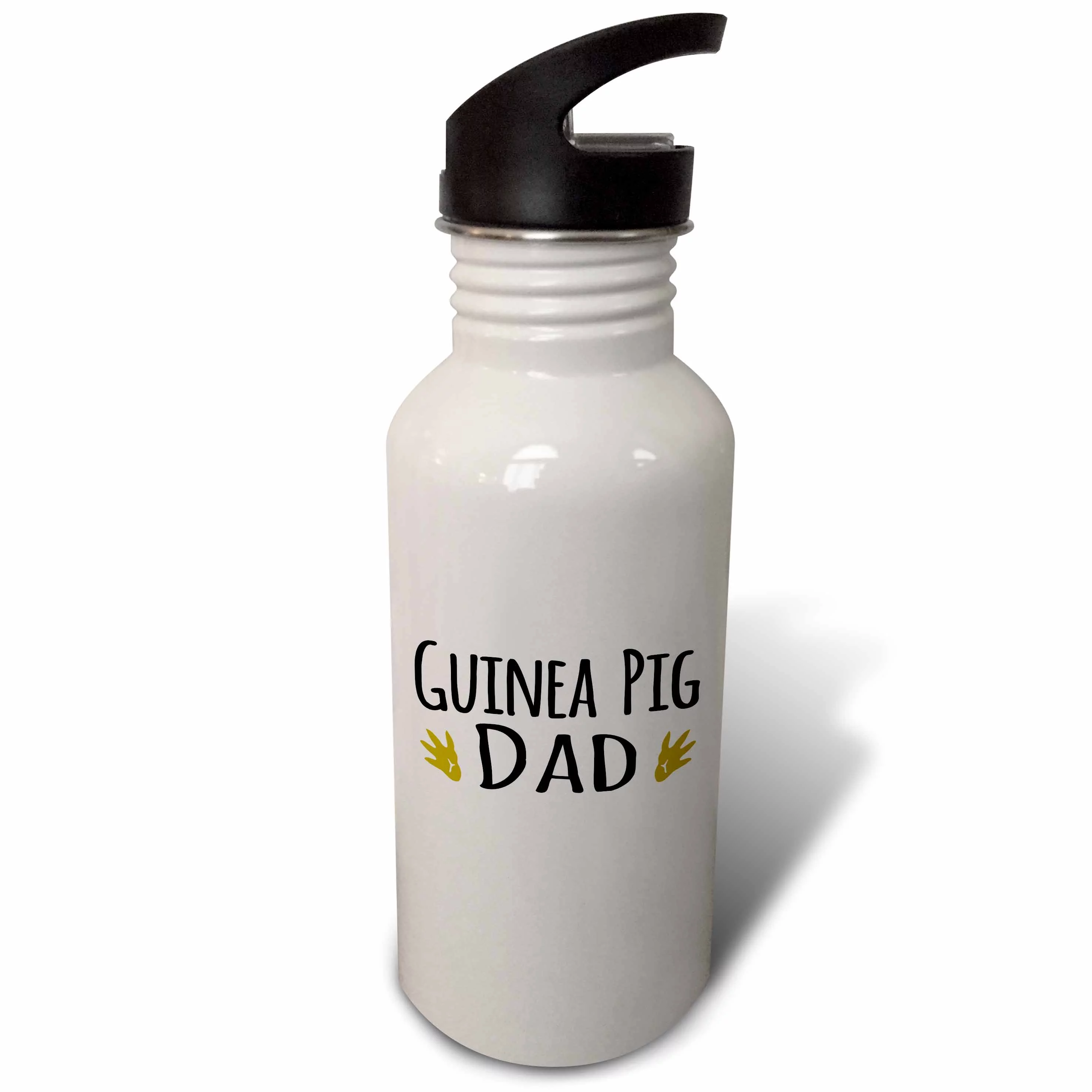Guinea Pig Dad - for pet owners - cavy rodent family pets - with brown paw prints - footprints 21 oz Sports Water Bottle wb-154018-1