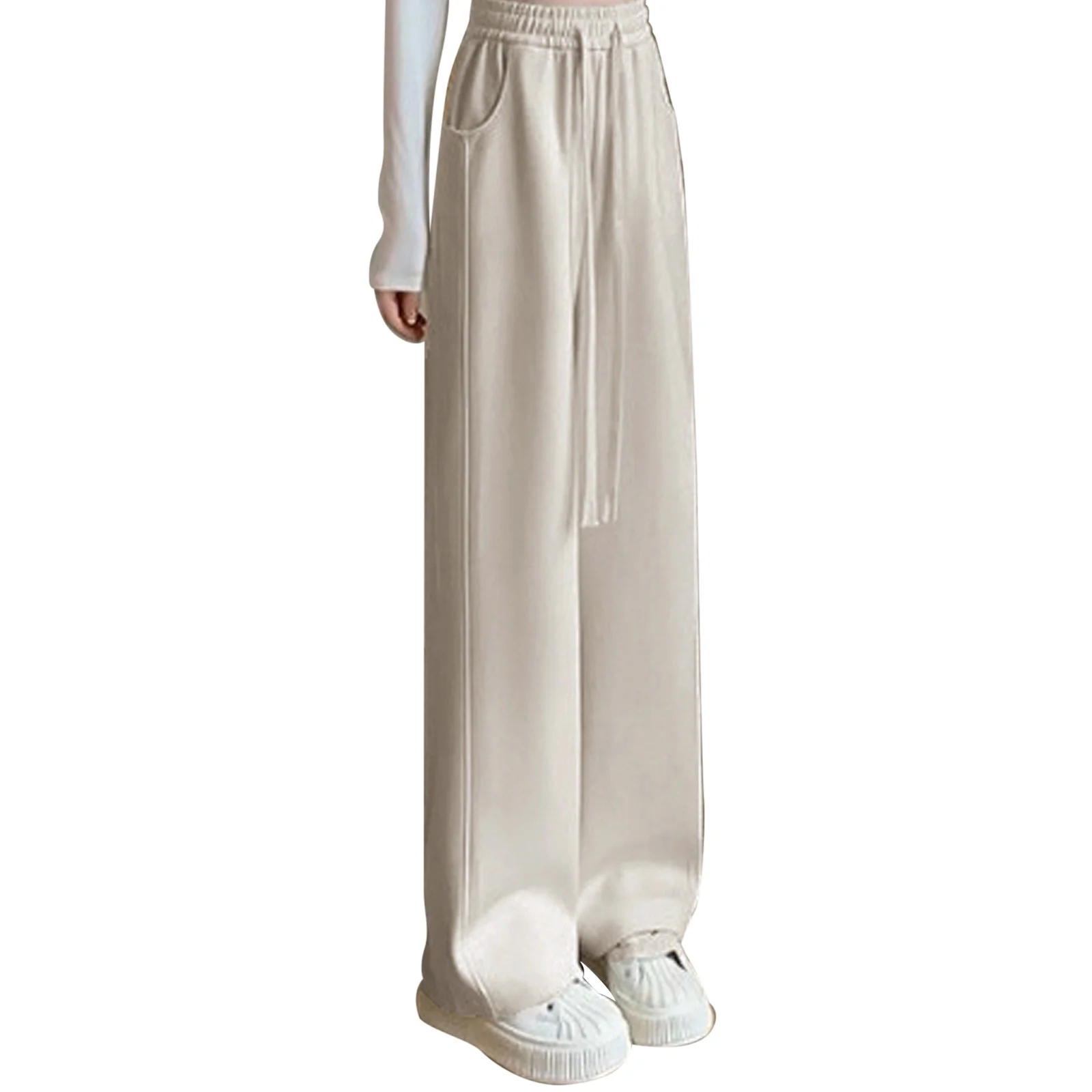 adviicd Womens Casual Pants Women's Outdoor Pants Lightweight Waist Casual Travel Pant with Pocket(Beige,XXL)