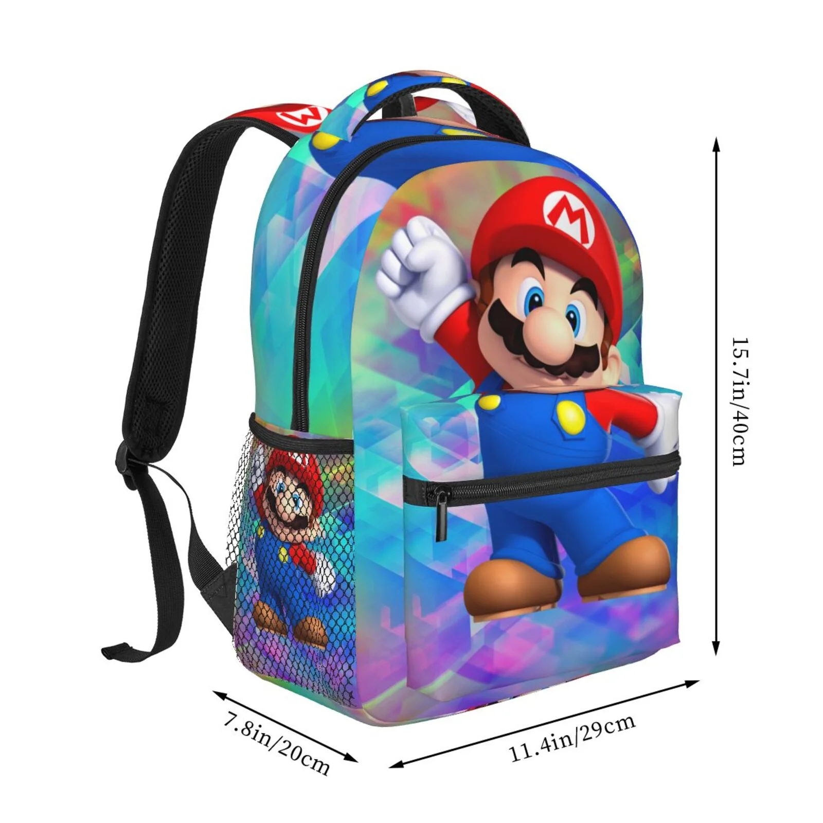 Super Mario Cute Adjustable Laptop Backpack School Student Book Bag Satchel Rucksack Shoulders Daypack For Adult And Kids