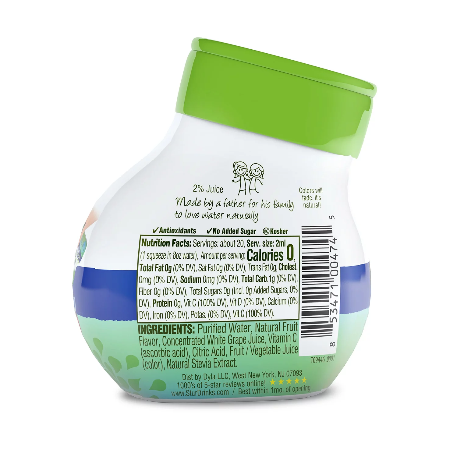 Stur Liquid Water Enhancer, Blue and Blackberry, 5 Pack