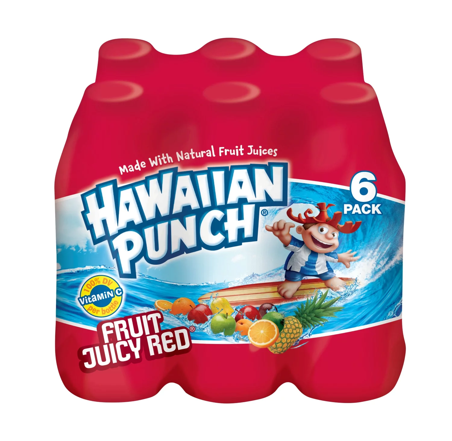 (24 Bottles) Hawaiian Punch Fruit Juicy Red, 10 fl oz