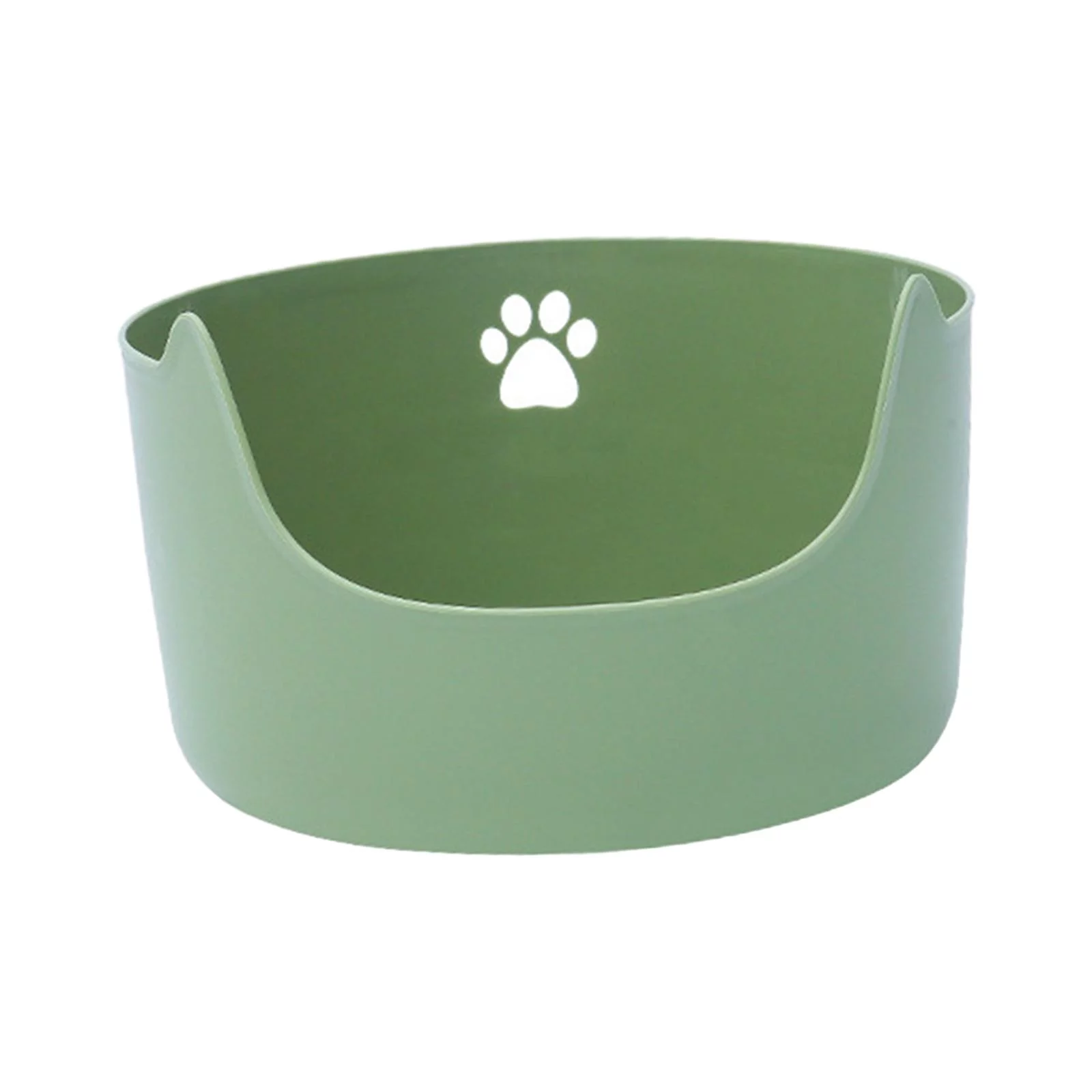 Cats Litter Pan Sifting Litter Boxes Nonstick Anti Splashing Pet Supplies High Sides Open Top Large Cat Toilet Sand Box , Green