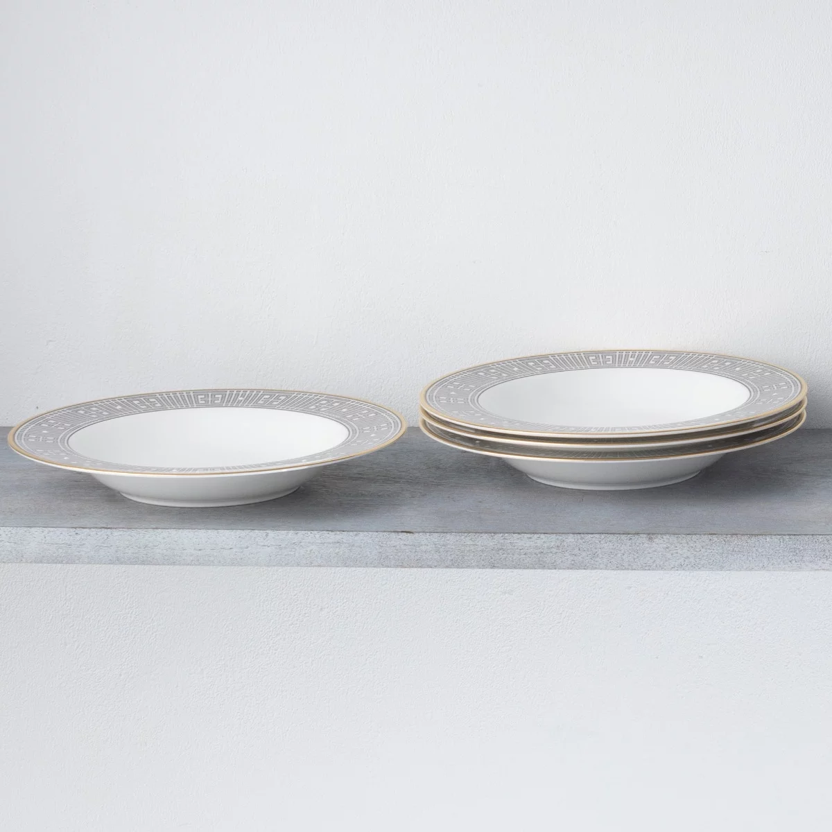 Noritake Infinity Bronze Set of 4 Soup Bowls