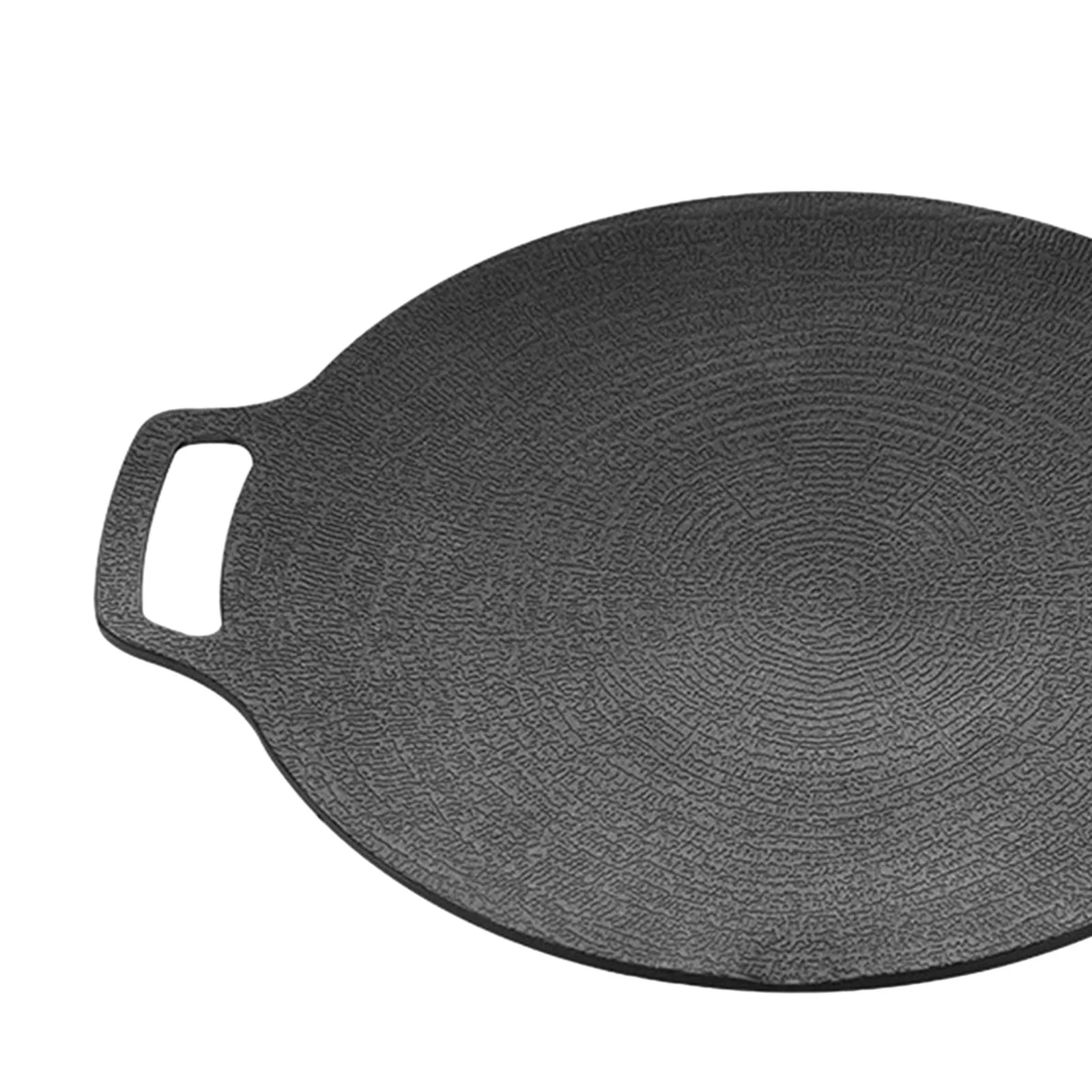 Grill Pan Korean Style Multipurpose Durable Portable Cookware Frying Pan Barbecue Plate for Roasting Activities Restaurant Picnics Camping Diameter 30cm