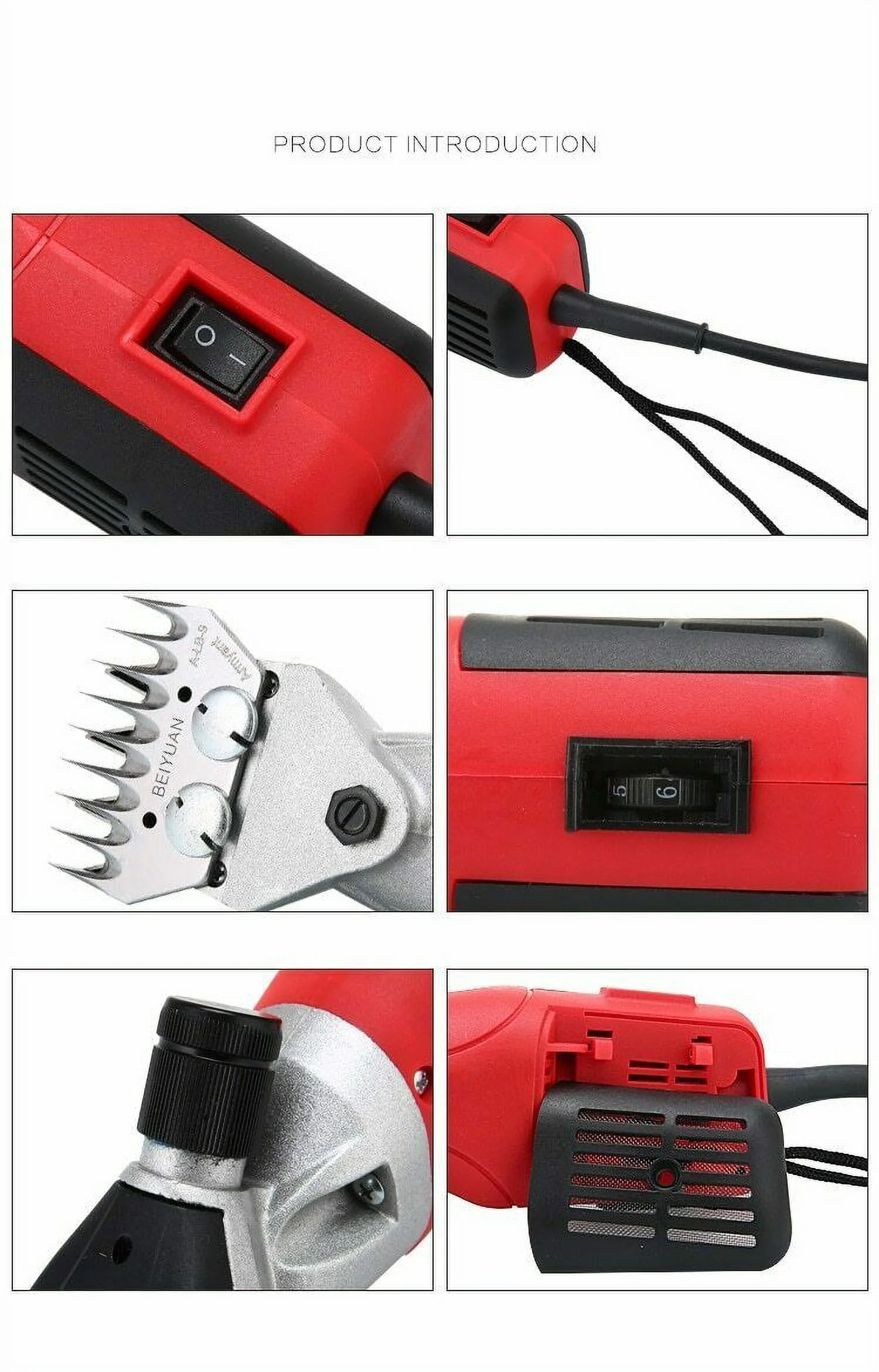 CJC 500W Electric Sheep Shears Clipper Rabbit Dog Animal Fur Hair Trimmer Speeds Adjustable
