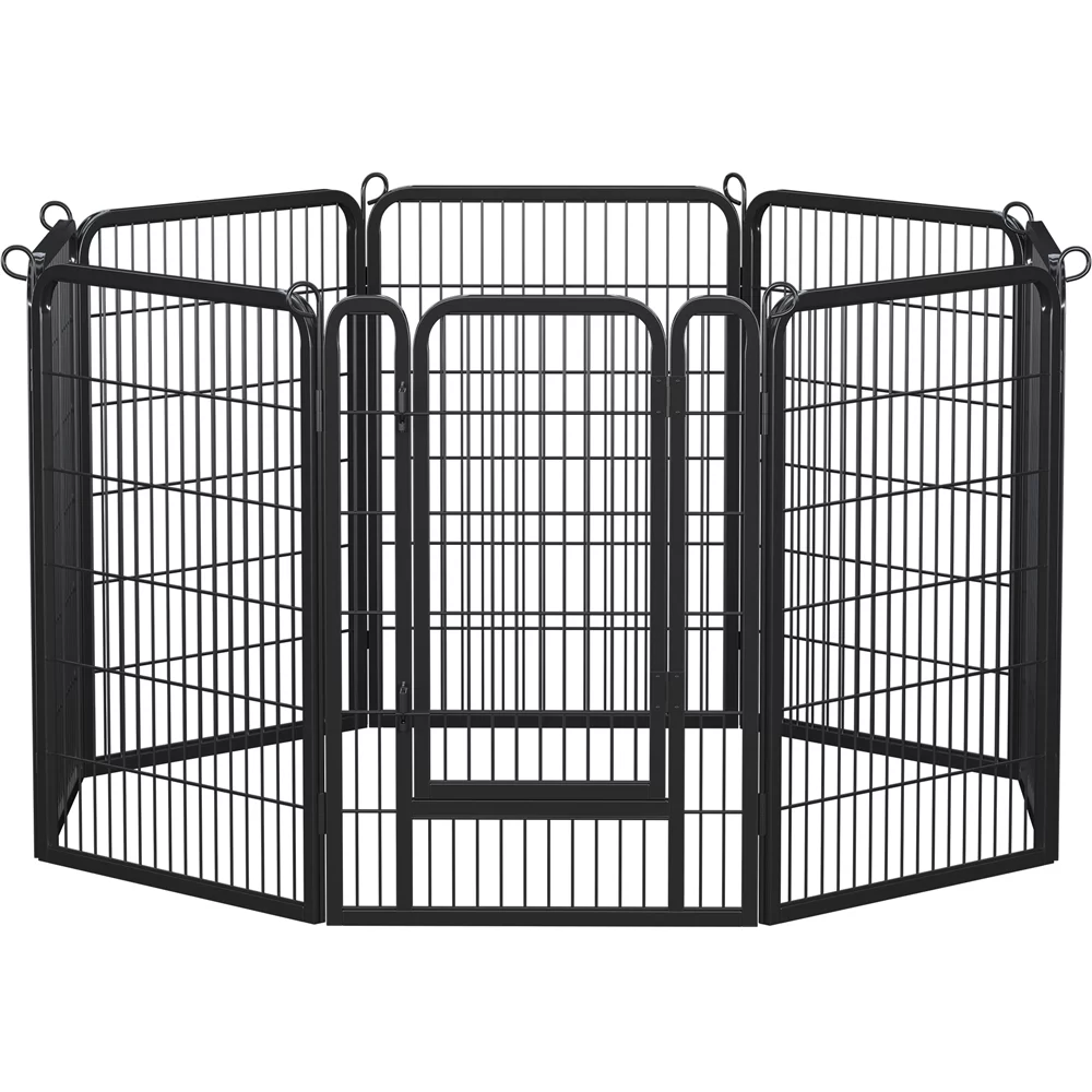 Yaheetech 39.5''H 8 Panels Dog Playpen,Black