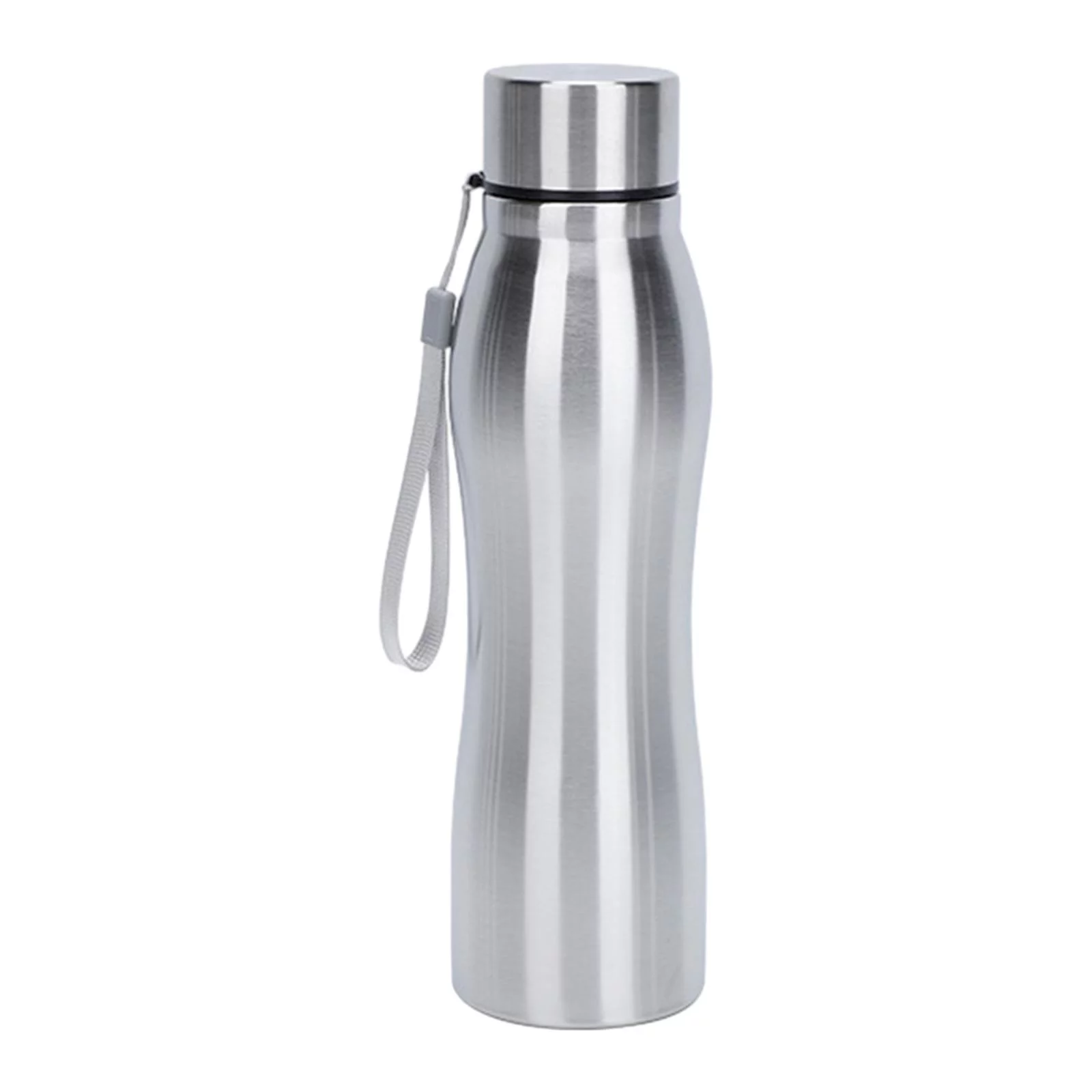 Water Bottle, Drinking Bottle with Handle Rope Metal Drinkware Leakproof Water Cup Kettle for Travel, Camping, Backpacking, Hiking, Running 1L 7.8x29cm