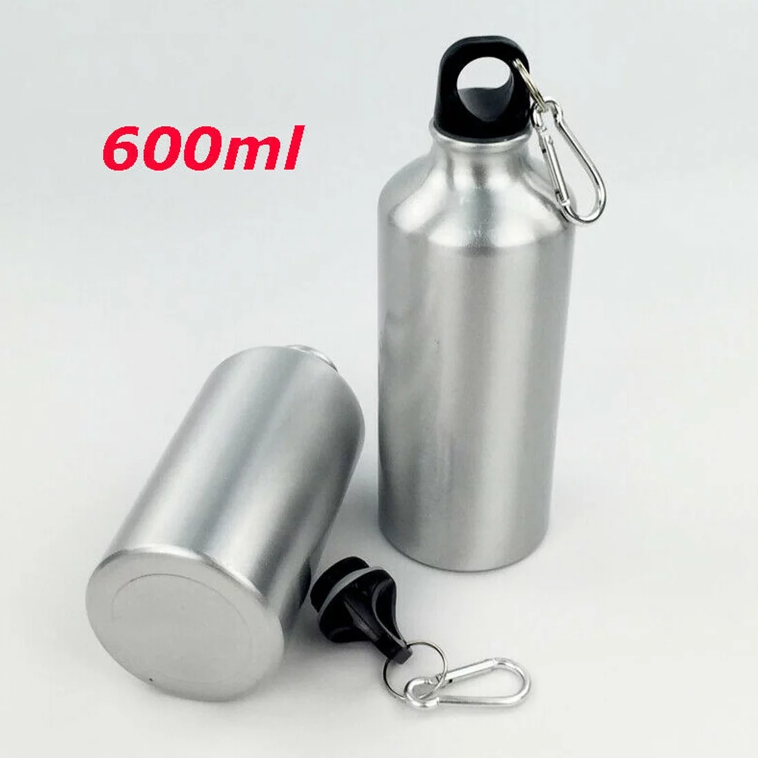 PreAsion 10pcs 600ml Water Bottle with Safe Lock Aluminium Silver