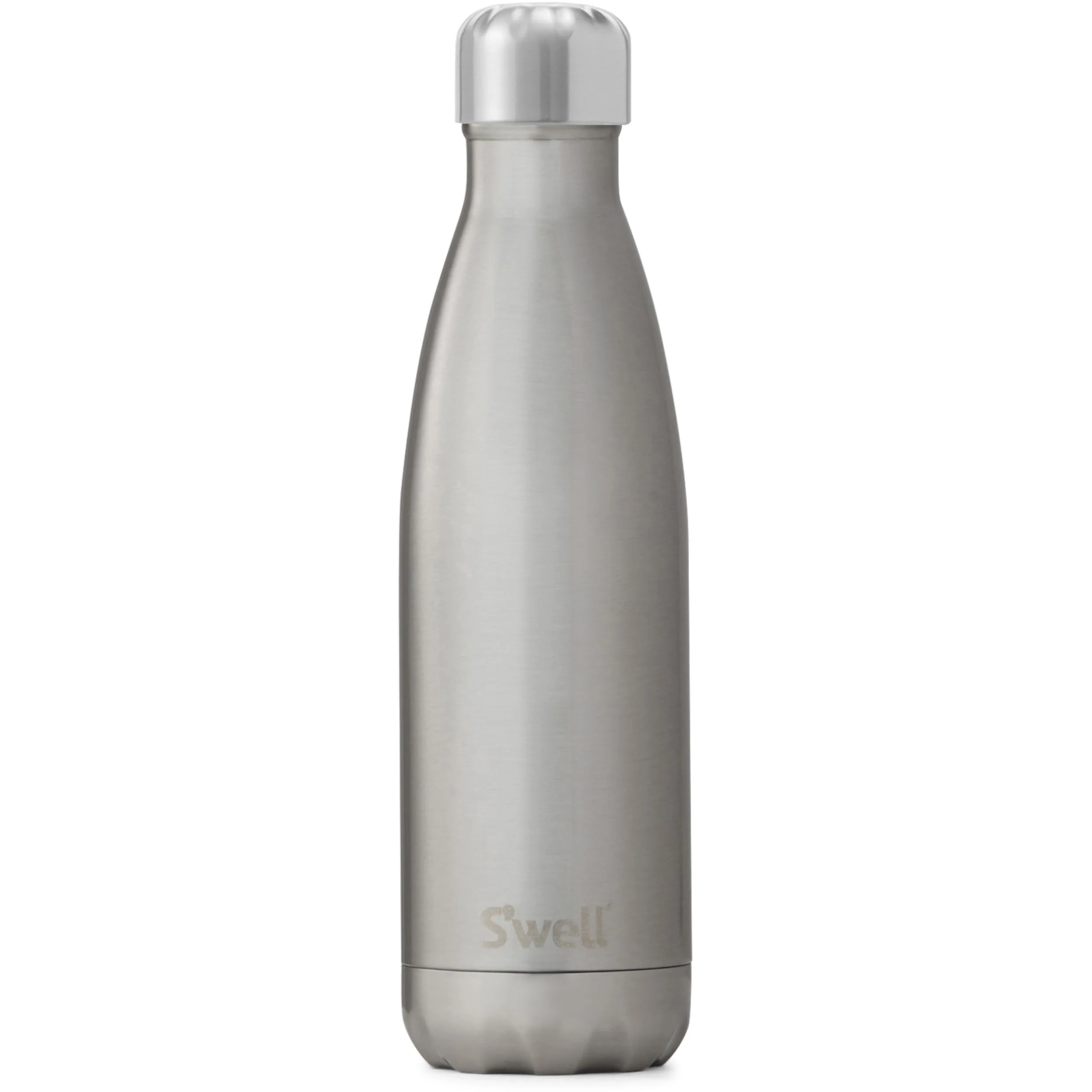 S'well Stainless Steel Water Bottle - 17 Fl Oz - Silver Lining - Triple-Layered Vacuum-Insulated Containers Keeps Drinks Cold for 36 Hours and Hot for 18 - BPA-Free - Perfect for the Go