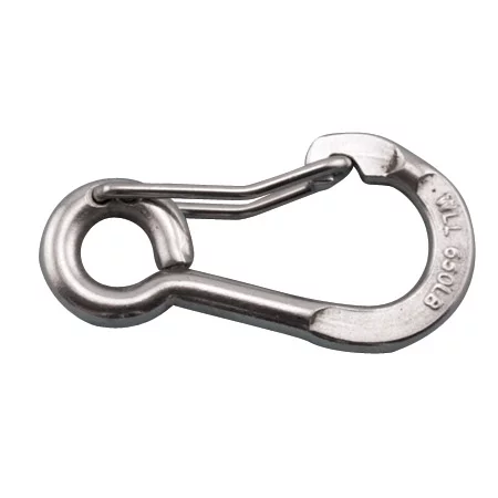 316 STAINLESS STEEL HARNESS CLIP WIRE LEVER CARABINER 3/8