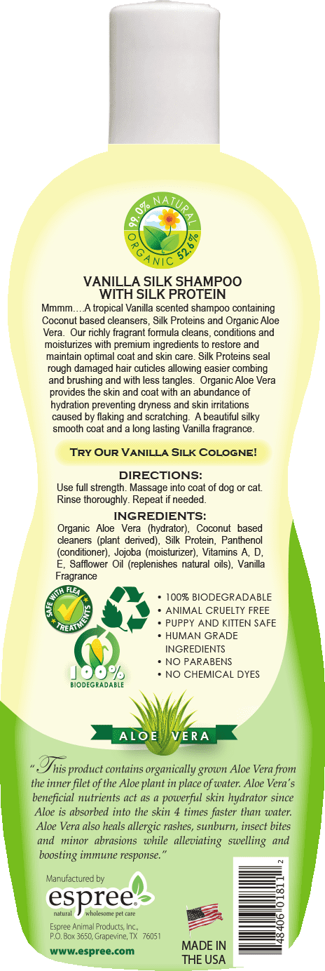 Espree Vanilla Silk Dog Shampoo, 20oz