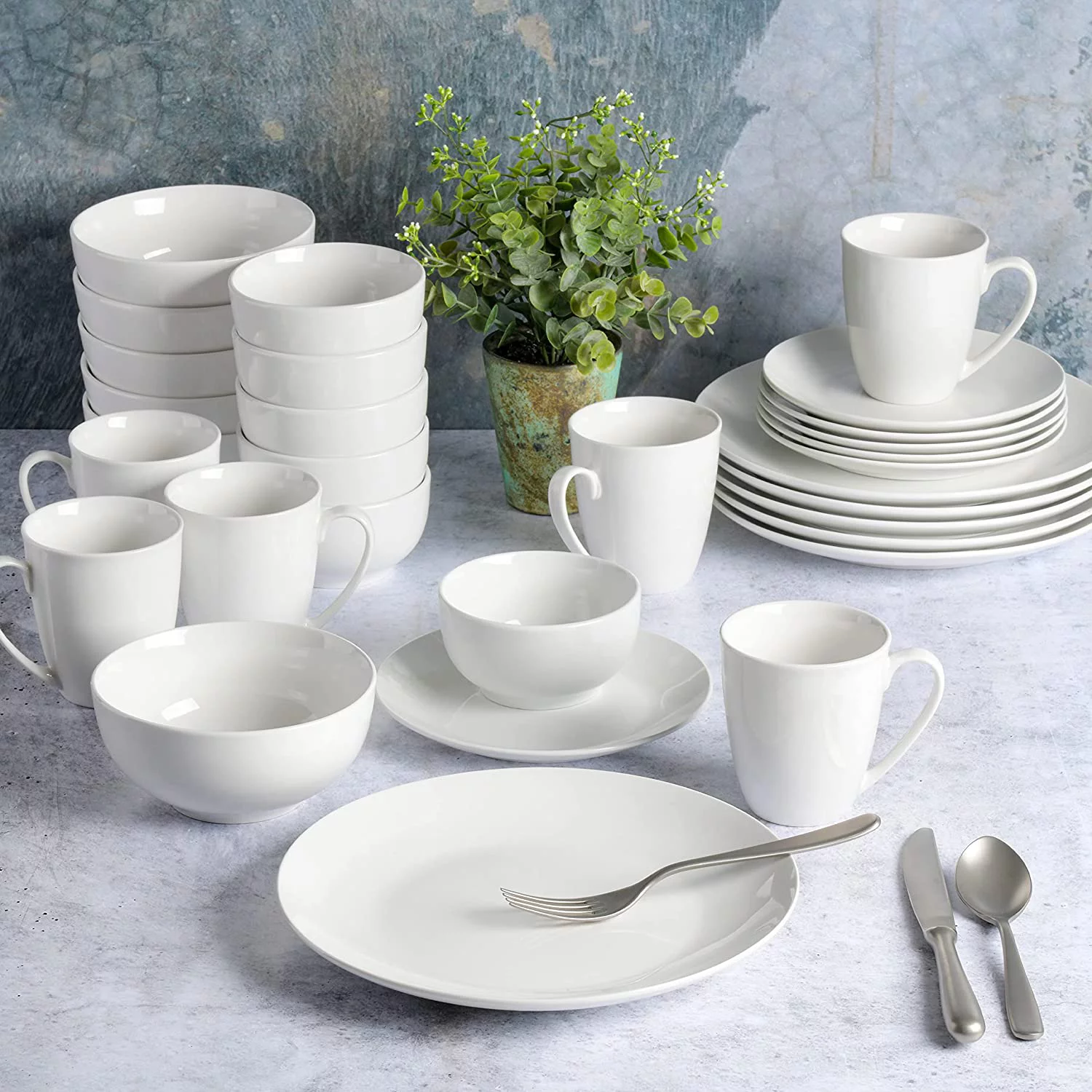 Gibson Home Ogalla 30-Piece Dinnerware Set - White