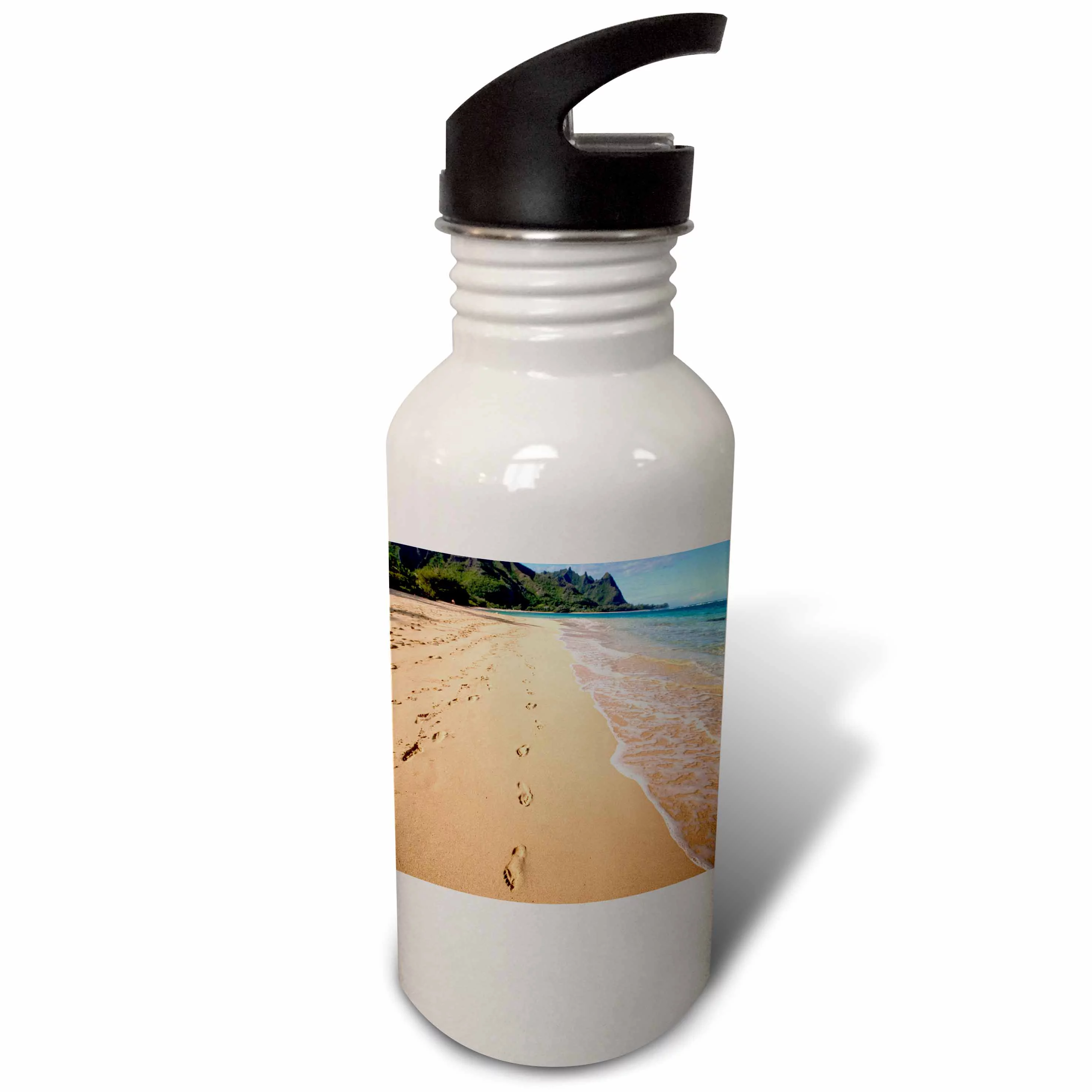 Tunnels Beach, Makua, Haena, Kauai, Hawaii - US12 DPB2082 - Douglas Peebles 21 oz Sports Water Bottle wb-89778-1