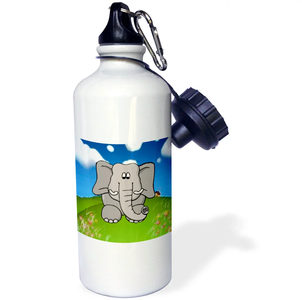 Elephant who loves to explore 21 oz Sports Water Bottle wb-5735-1