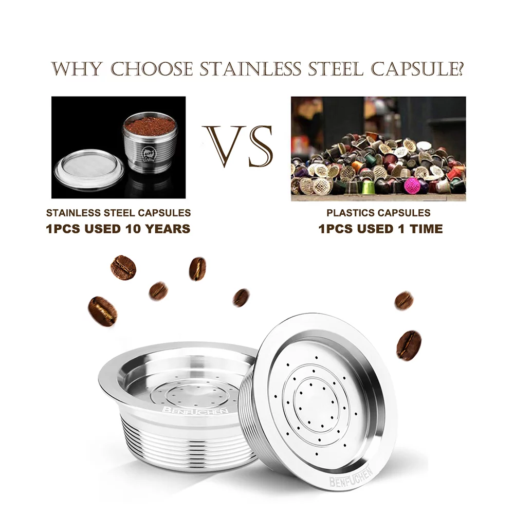 Tomshoo Eco Friendly Coffee Capsule Cup Filter for LAVAZZA A MODO MIO ESPRIA Reusable, Easy to