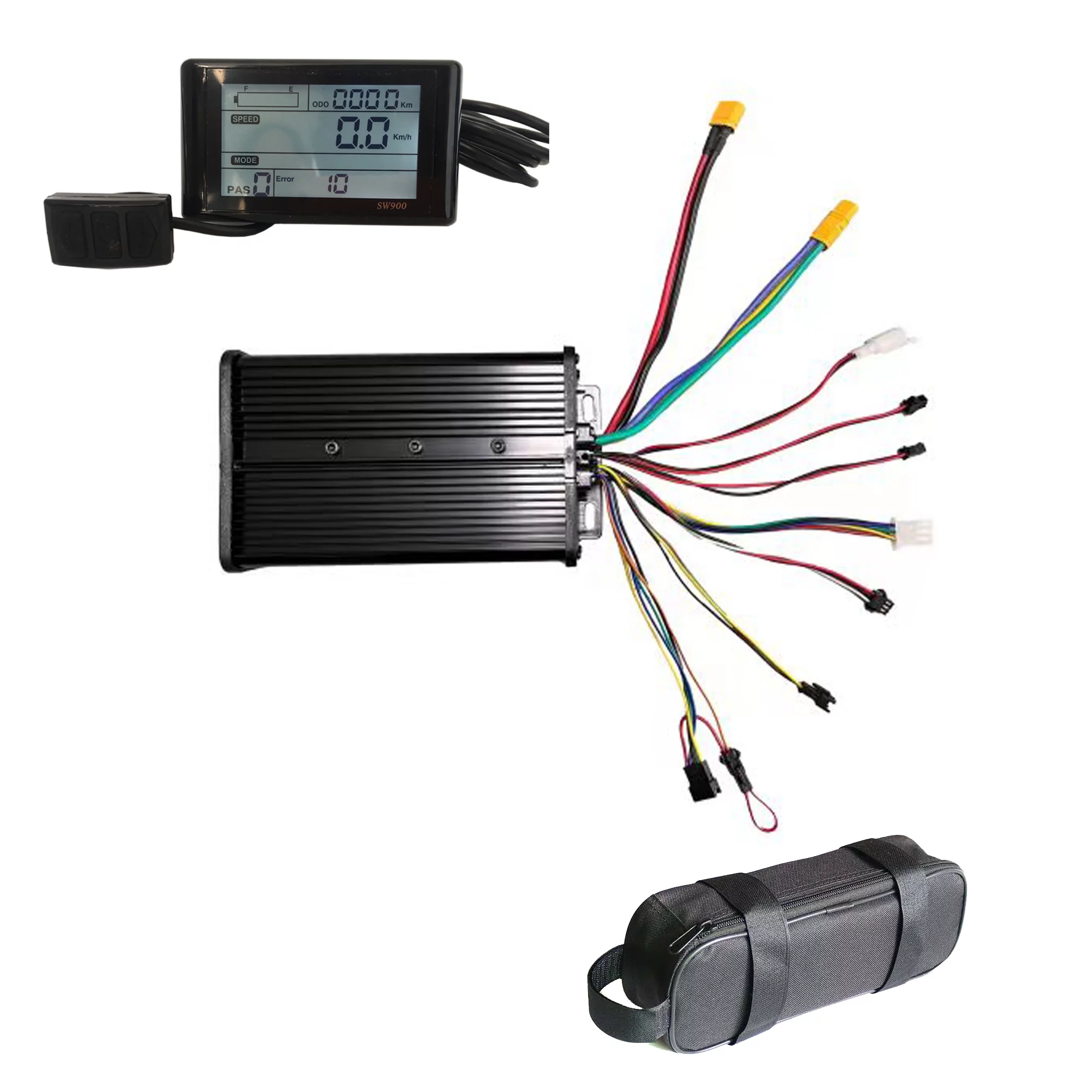 48V/72V 45A Sine Wave Dual Mode Ebike Controller for 2000W Ebike motor + SW900 Display