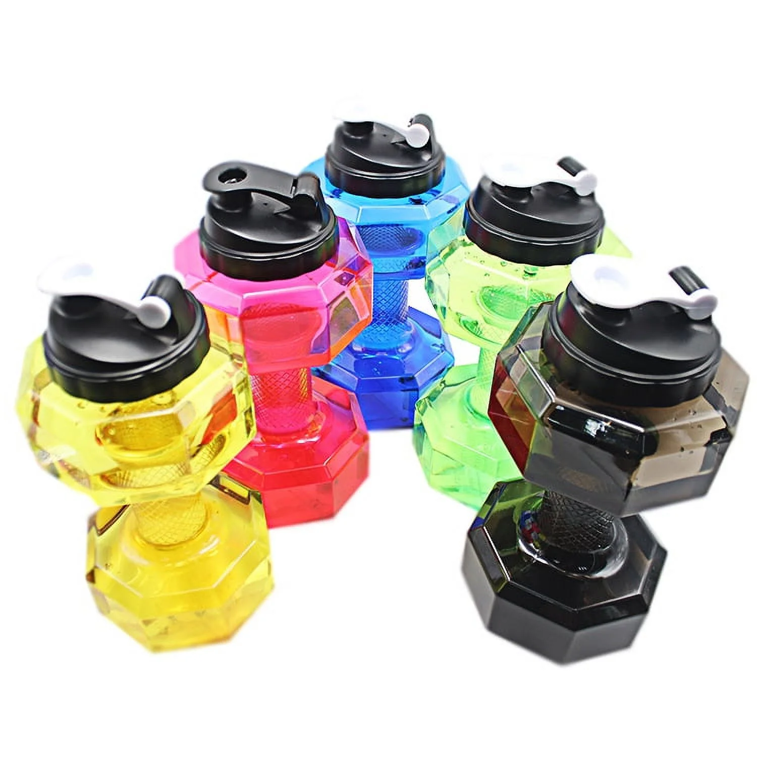 Dumbbell 2.2L Capacity Sport Fitness Water Bottle Dumbbell Shape Water Bottle