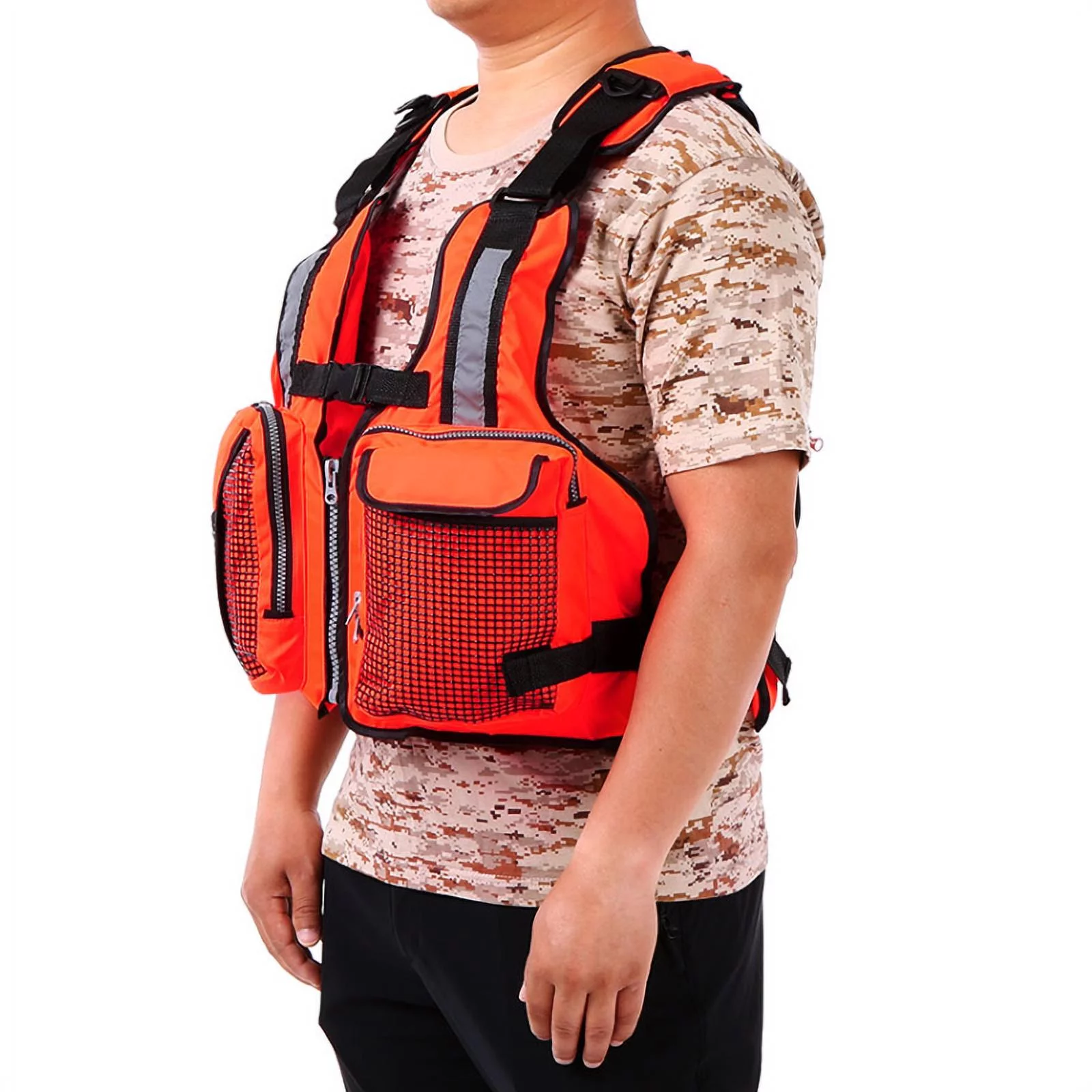 Adult Women Men Adjustable Buoyancy Aid Swimming Boating Sailing Kayak Life Jacket Vest Preservers