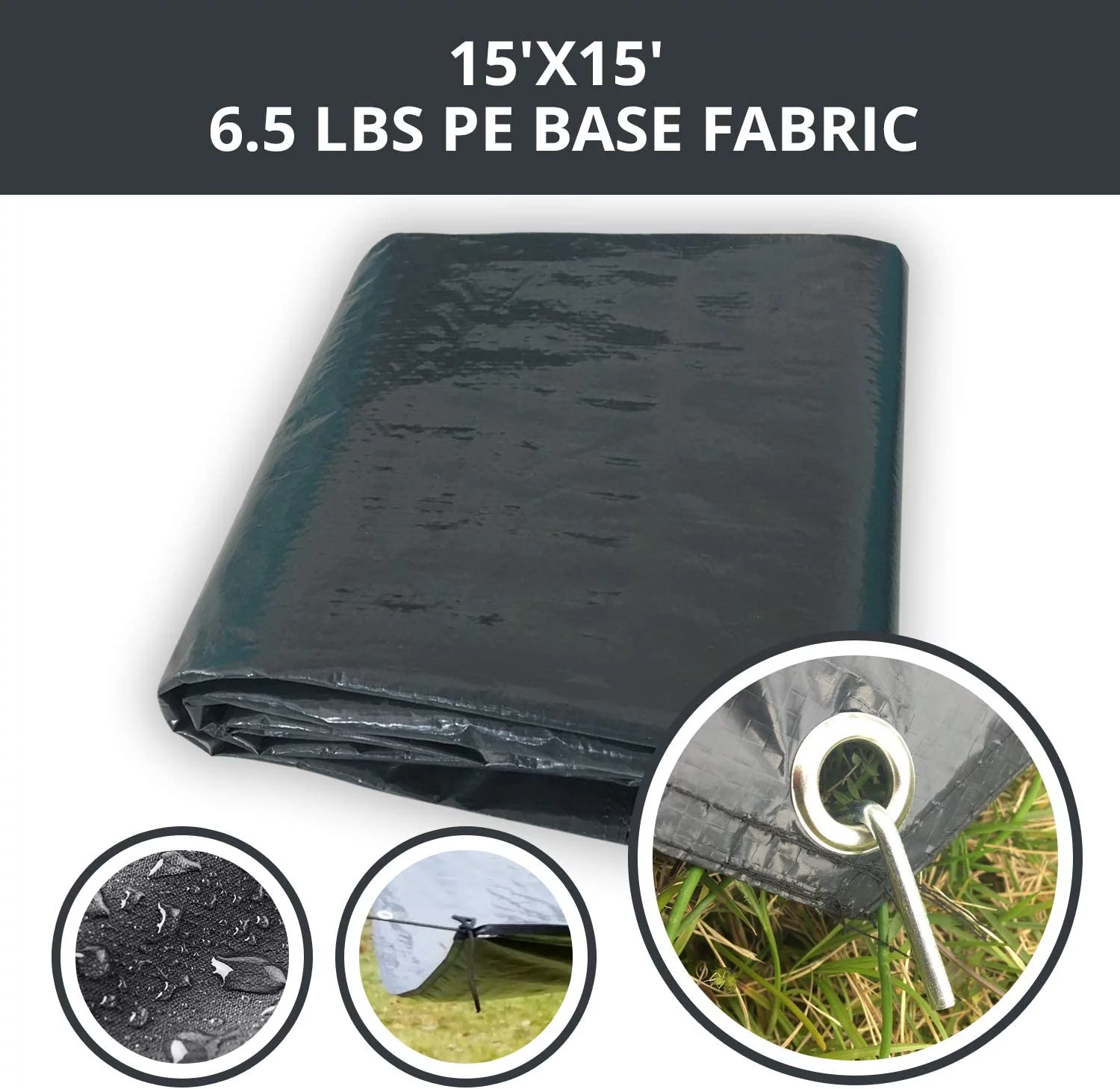 15x15 Tarp Cover Heavy Duty Waterproof Tarpaulin