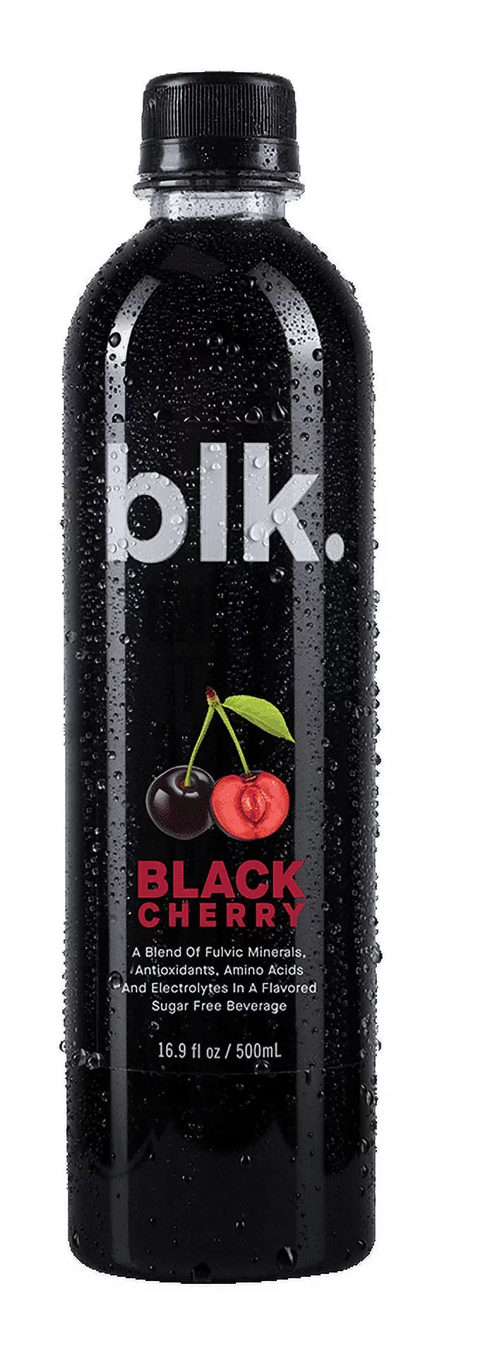 BLK Black Cherry Fulvic Enriched Water 16.9oz / 500ml (12 Pack)