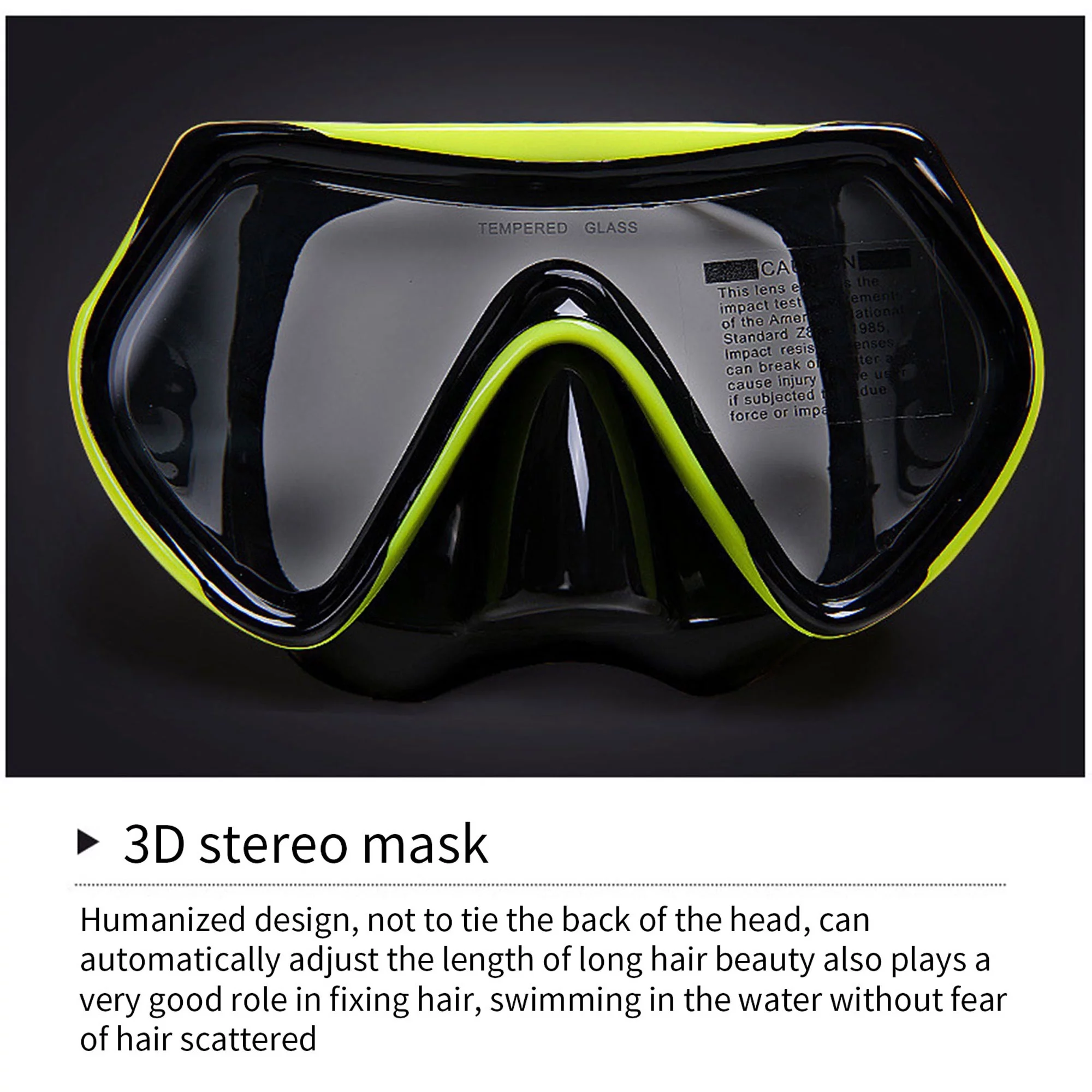 Binpure Silicone Diving Mask with Anti-drop Frame Anti-fog Lens Tool