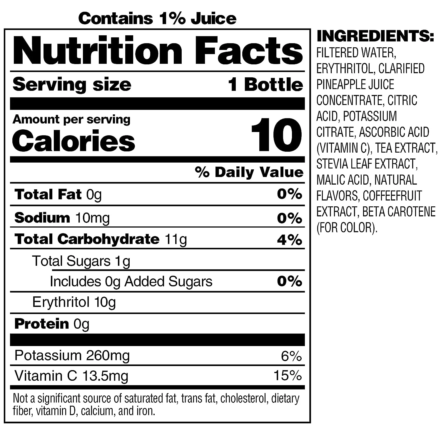 Bai Pilavo Pineapple Mango, Antioxidant Infused Beverage, 18 Fl Oz Bottles, 12 Pack