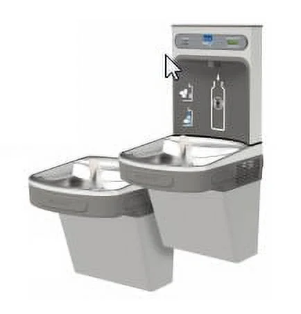 Elkay EZH2O Bottle Filling Station & Versatile Bi-Level ADA Cooler, Non-Filtered Non-Refrigerated St