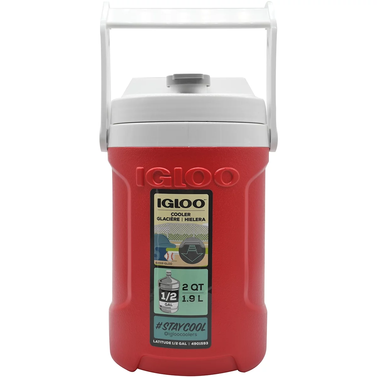 Igloo Latitude 1/2 Gal. Red Chain Link Water Jug 31285