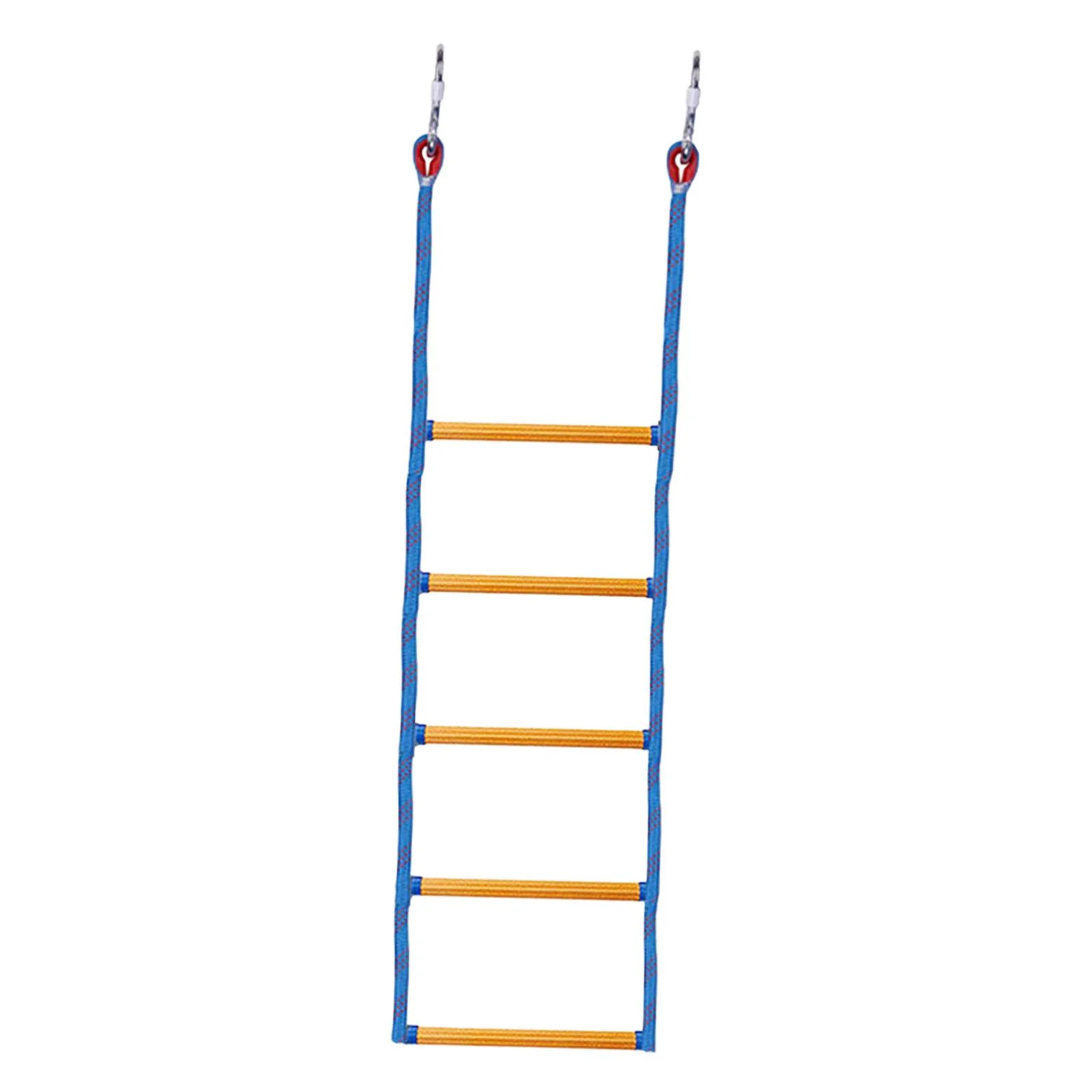 BAOSITY Five Steps Boat Rope Ladder Swim Ladder Lightweight Outdoor Climbing Rope Ladder for Dinghy Fishing Boats Canoeing Kayak
