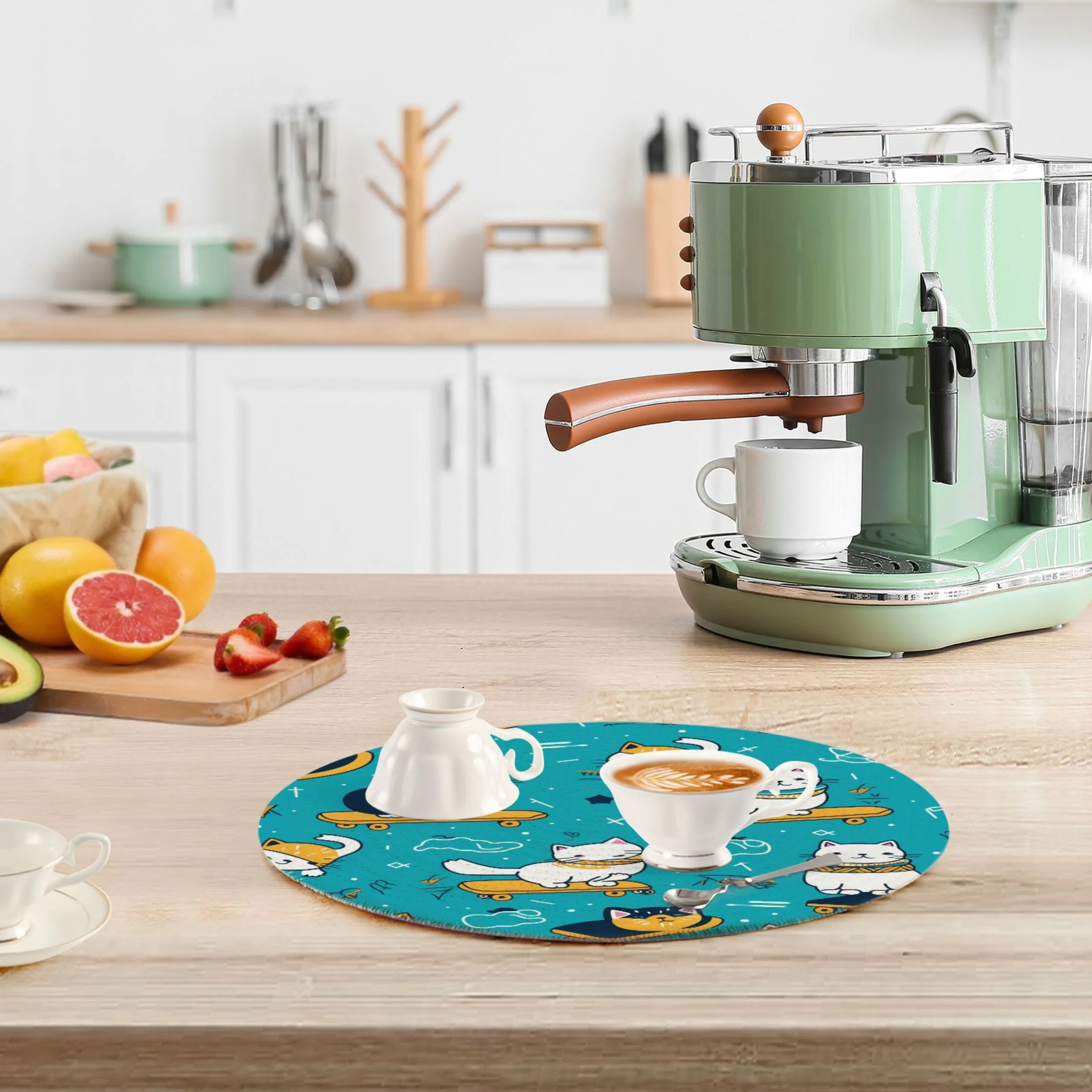 Cat with Skateboard 3 PCs Pot Holders Trivets Kitchen 15