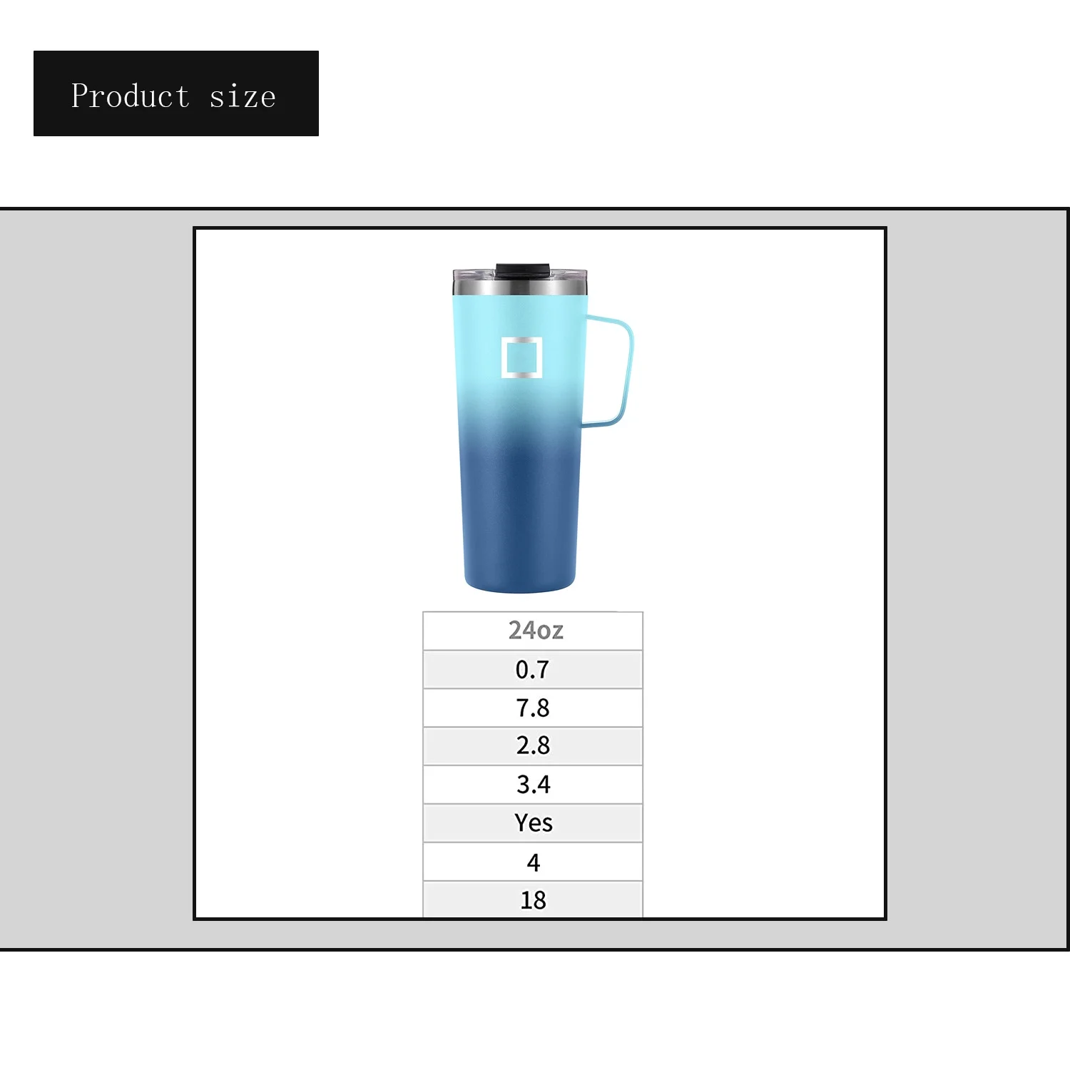 24 Oz, Leak Proof, Vacuum Insulated Stainless Steel Bottle