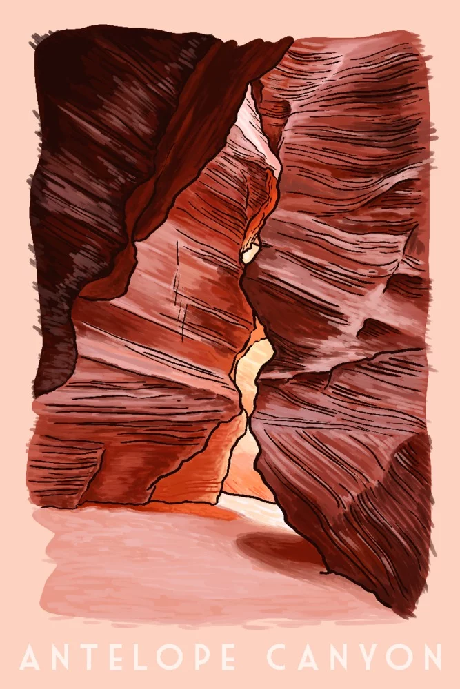 Arizona, Antelope Canyon (12x18 Wall Art Poster, Room Decor)