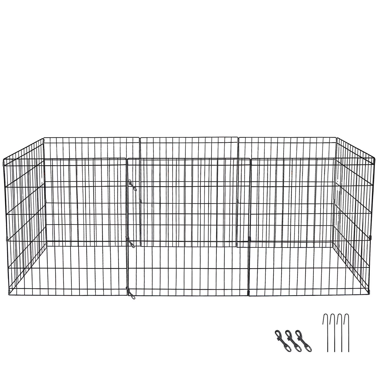 30 Inch 8 Panels Tall Dog Playpen Large Crate Fence Pet Play Pen Exercise Cage