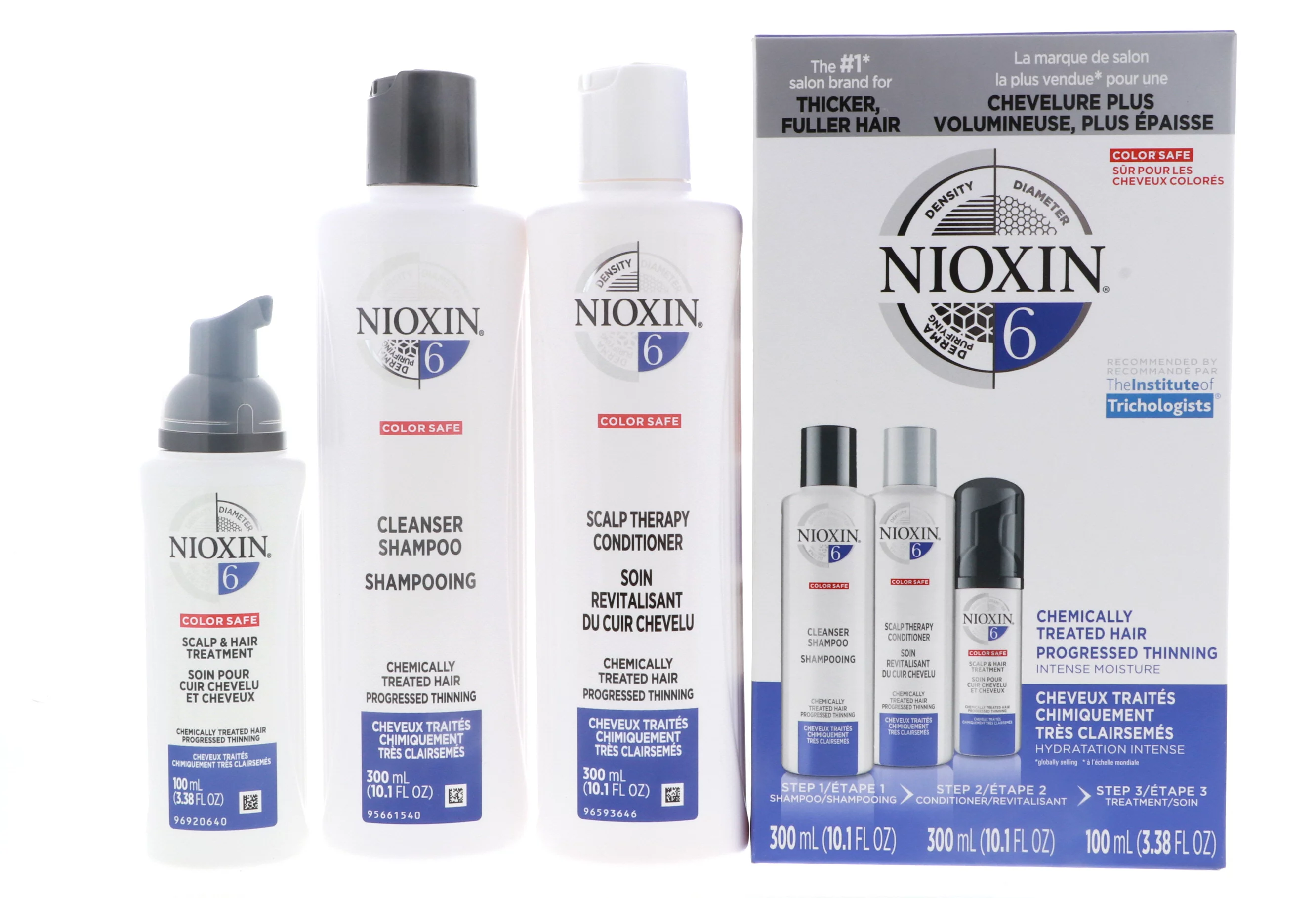 Nioxin System 6 Trio: Cleanser Shampoo 10.1 oz , Scalp Therapy Conditioner 10.1 oz , Scalp & Hair Treatment 3.38 oz