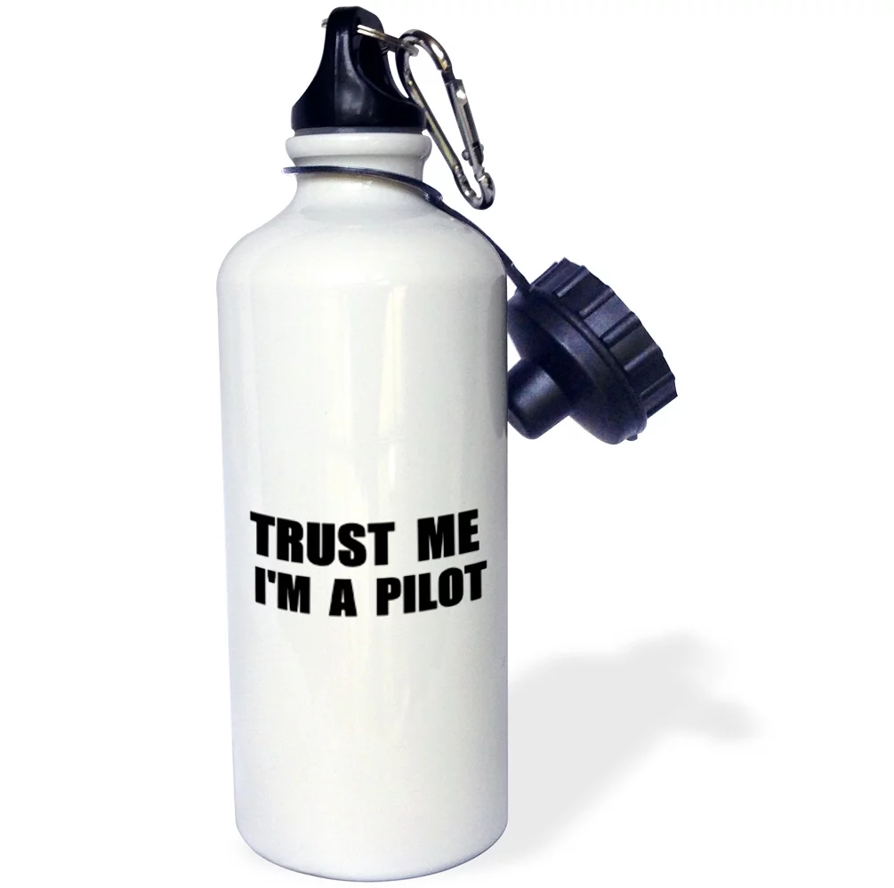 Trust me Im a Pilot. Piloting or air force work humor. Funny job gift 21 oz Sports Water Bottle wb-195646-1