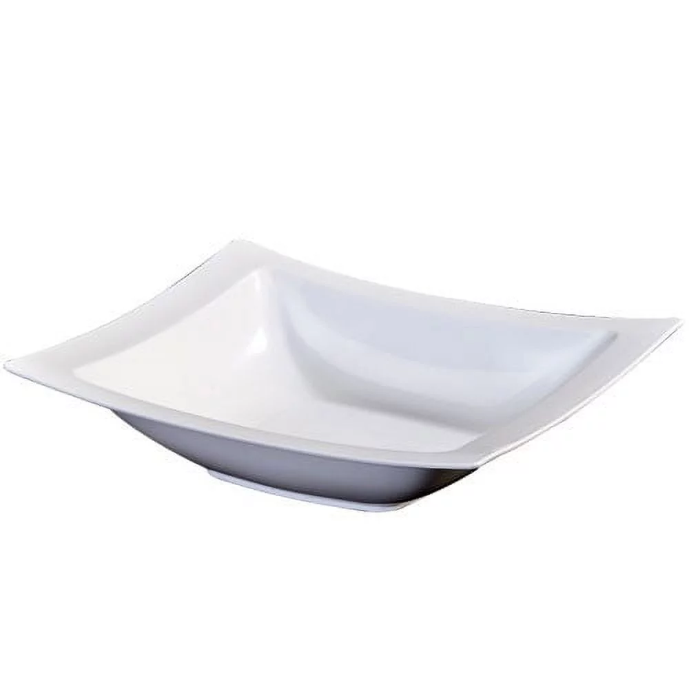 Lillian Dinnerware Plastic Bowl, Rectangular, 12 Oz, Pearl, 10 Ct