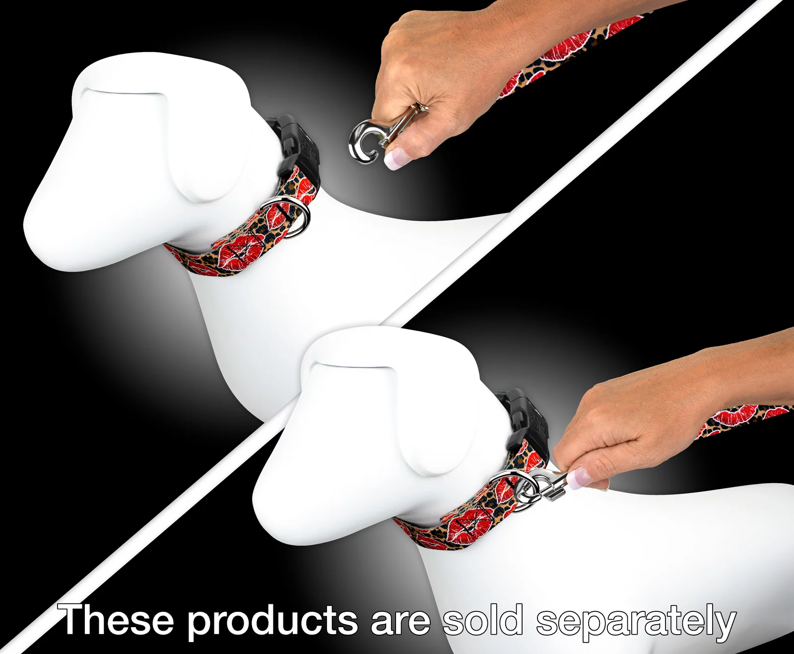 Country Brook Petz® 1 inch Cheetah Kisses Dog Leash, 6 Foot