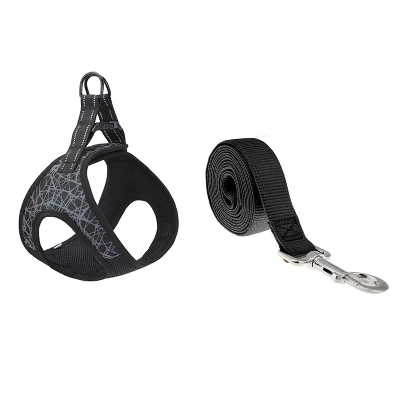 Tactical Dog Pet Harness Adjustable Control Vest Dogs Reflective Leash Set S M L