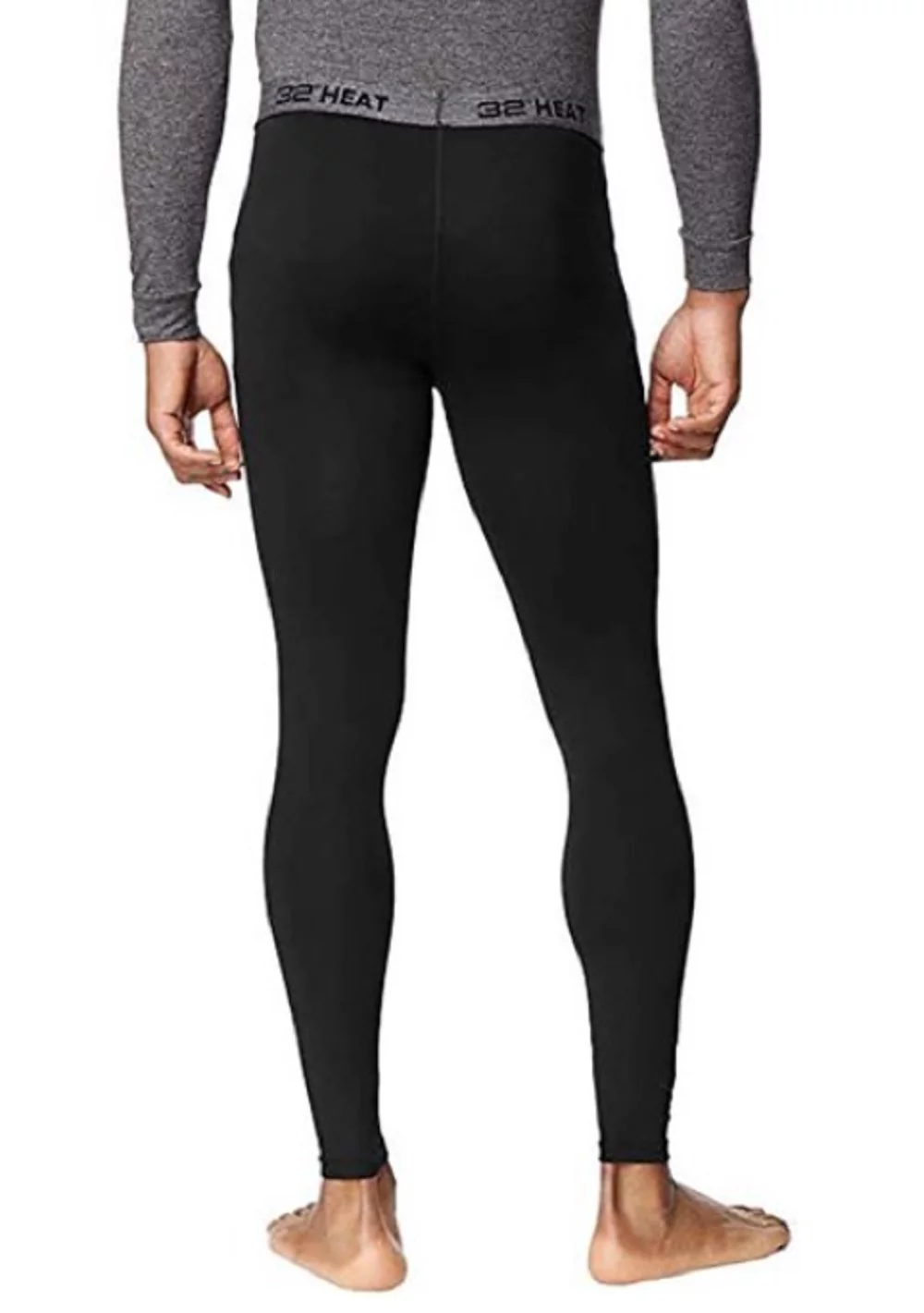 32 Degrees Heat Men's Base Layer Pant 2-Pack in Black, L
