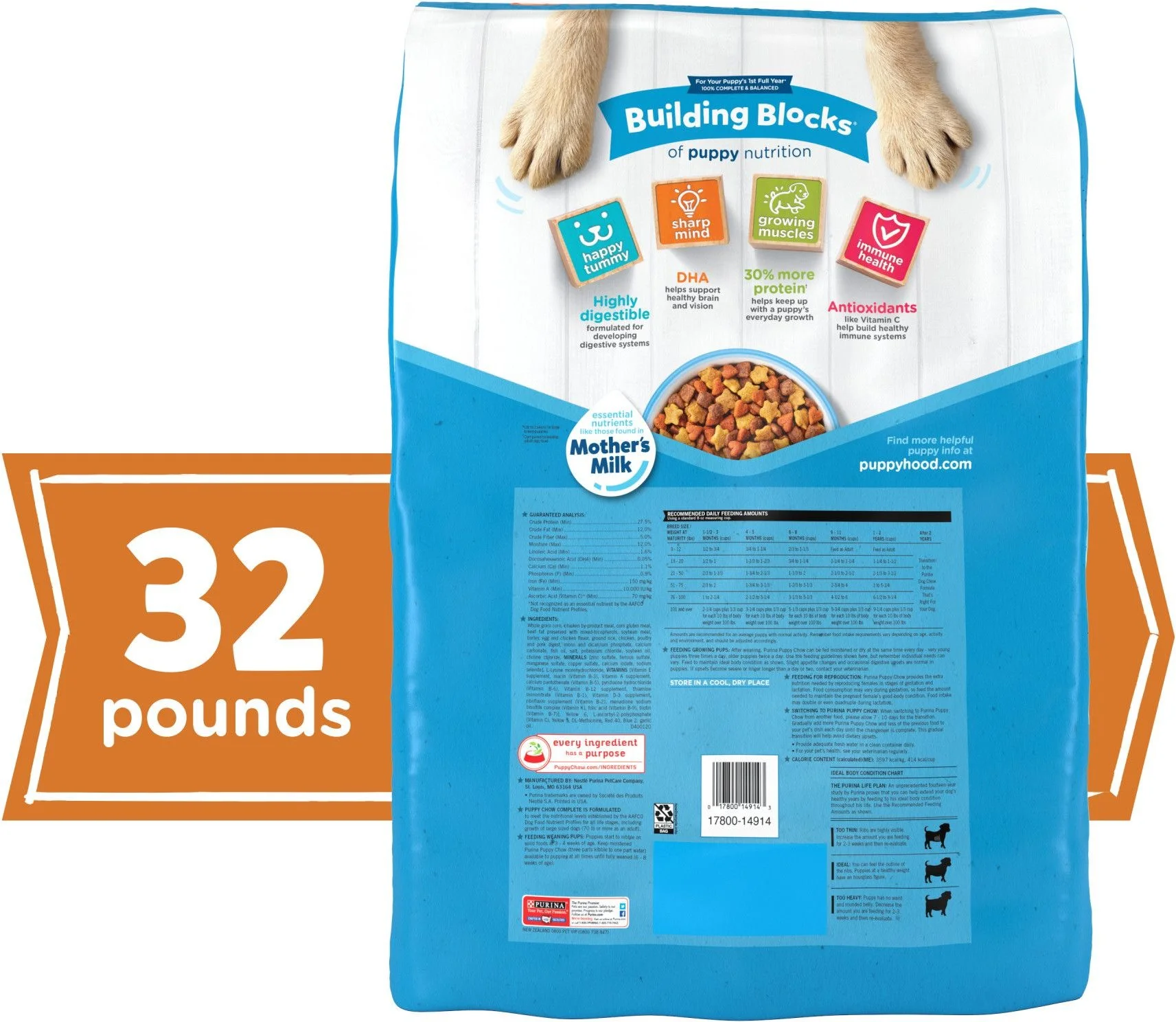 Puppy Chow Complete with Real Chicken Dry Dog Food, 30-lb bag
