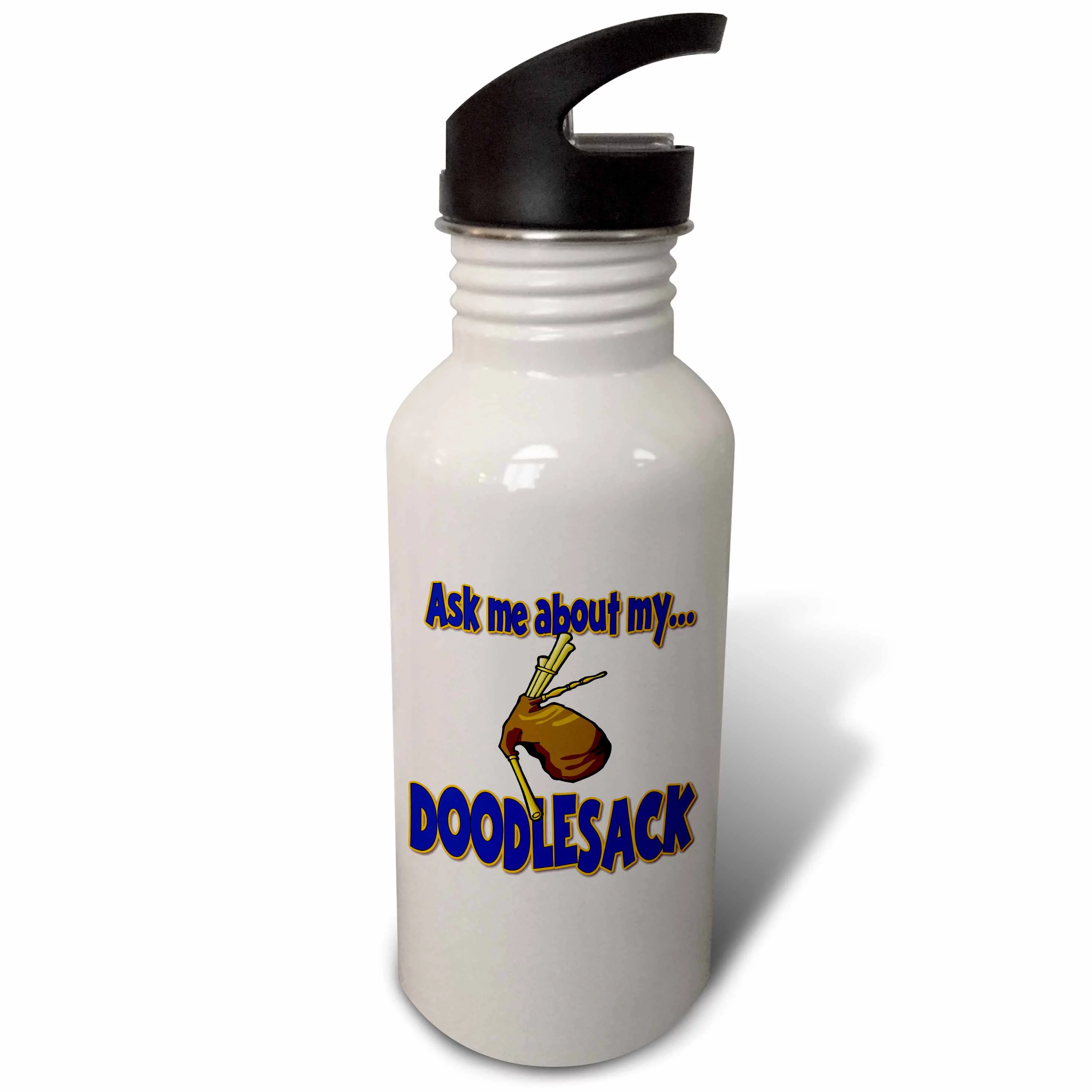 Ask Me About My Doodlesack bagpipes Funny Design 21 oz Sports Water Bottle wb-160880-1