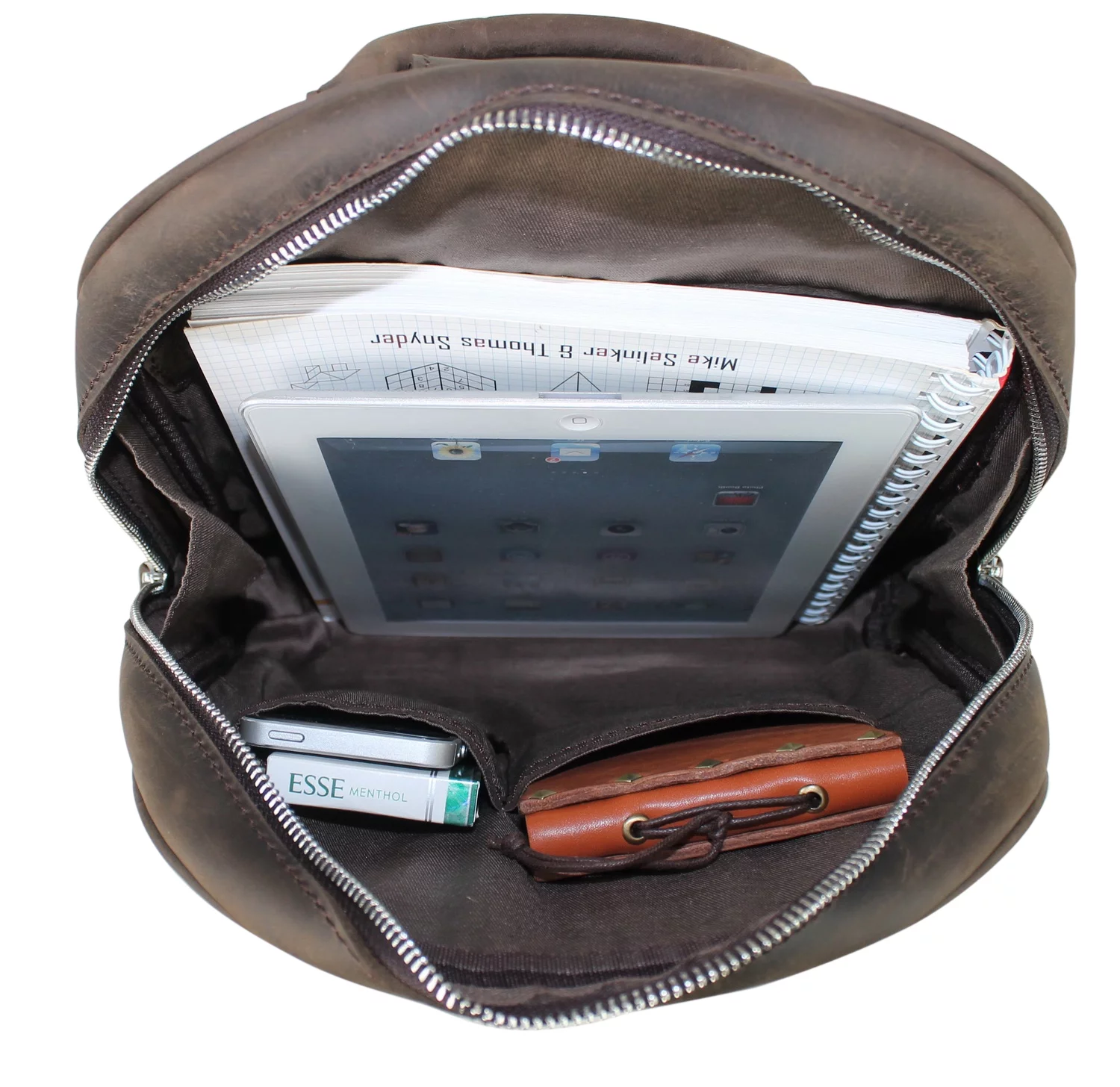 Vagarant Traveler Full Grain Leather Medium Small Backpack LK23.DS