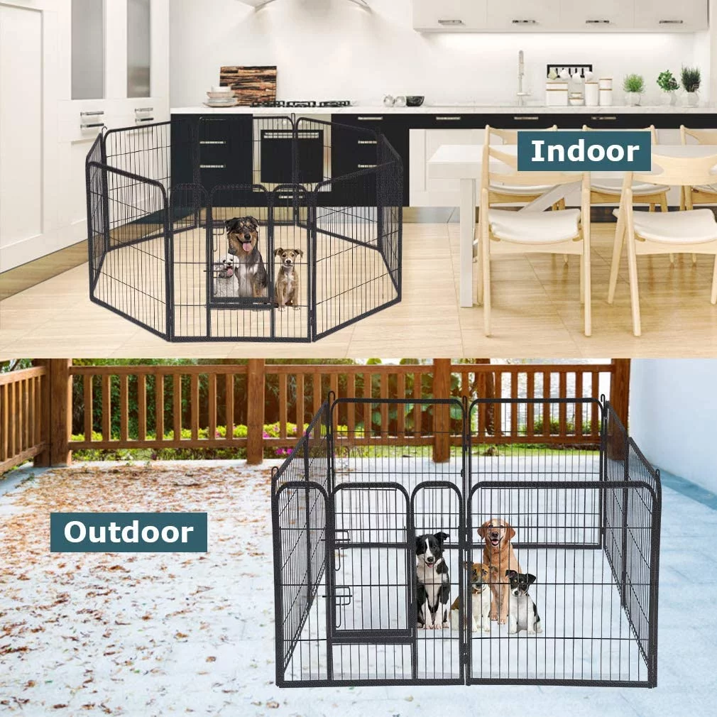 Bestpet Dog Playpen, 8 Panel, 40 inch, Folding, Metal