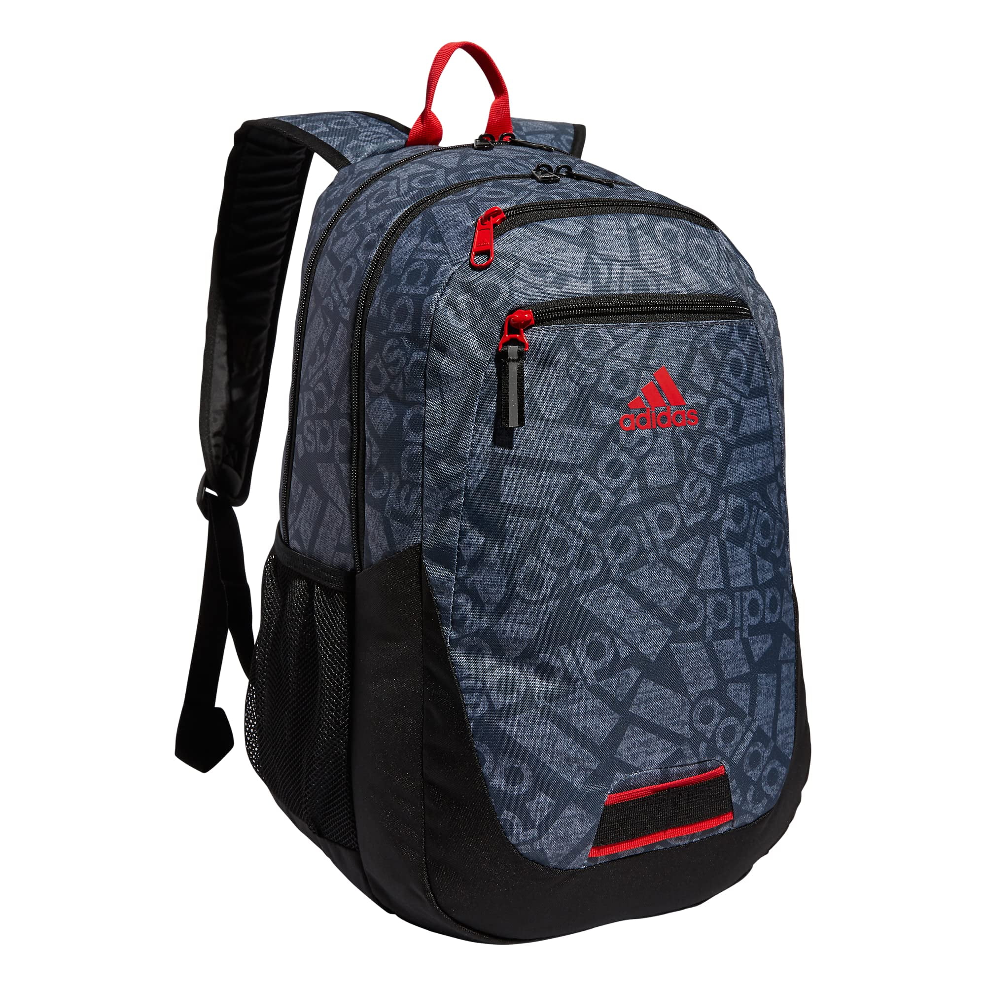adidas Foundation 6 Backpack, ADI Collage Jersey Onix-Grey/Black/Vivid Red, One Size