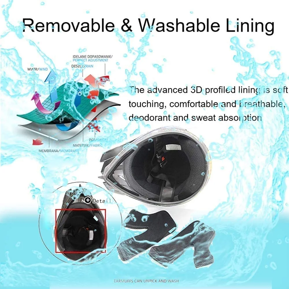 Full Face Motocross Helmet Dirt Bike Helmets Off-Road Helmet for Unisex Adult Youth Motorcycle Helmet MX ATV Motorbike Helmet A7