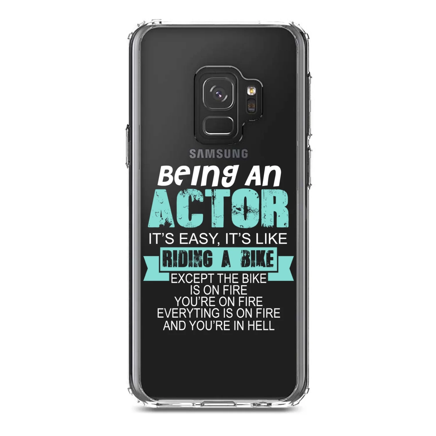 DistinctInk Clear Shockproof Hybrid Case for Samsung Galaxy S9 (5.8